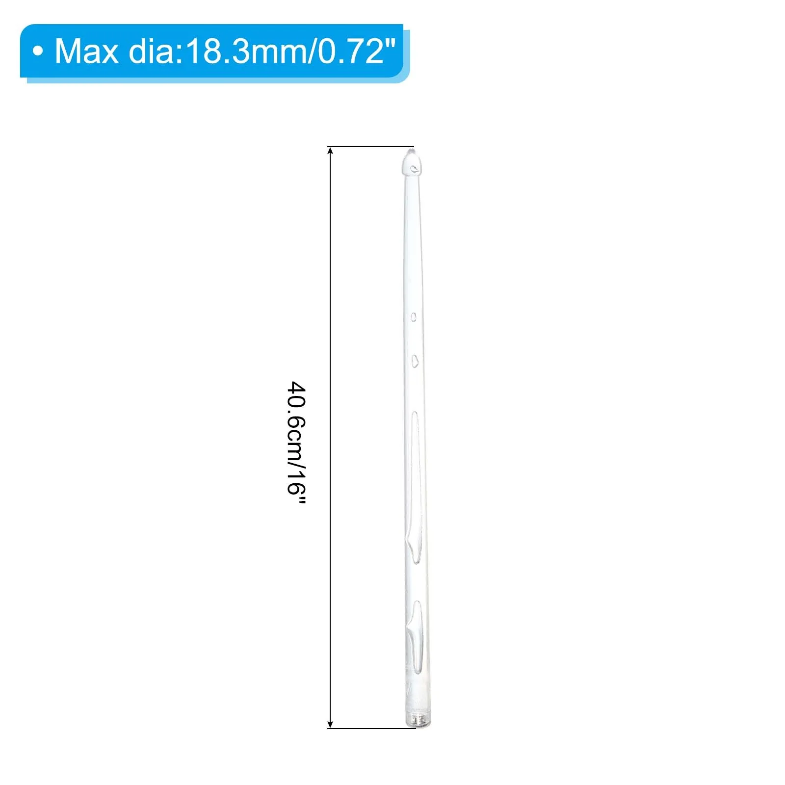 Bright LED Light Up Drumstick 5A Glow Plastic Drum Stick for Drummer White, image 2