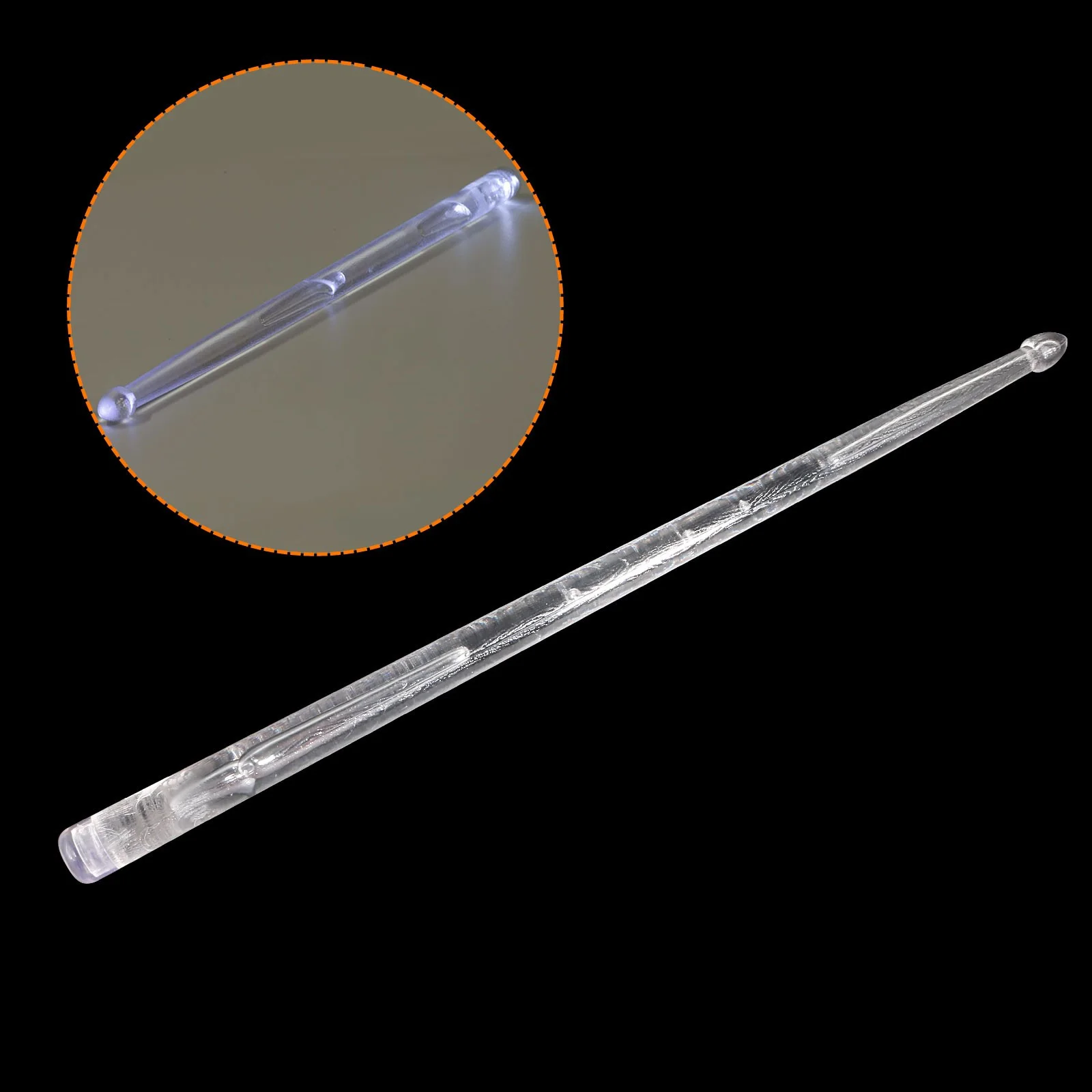 Bright LED Light Up Drumstick 5A Glow Plastic Drum Stick for Drummer White, image 5