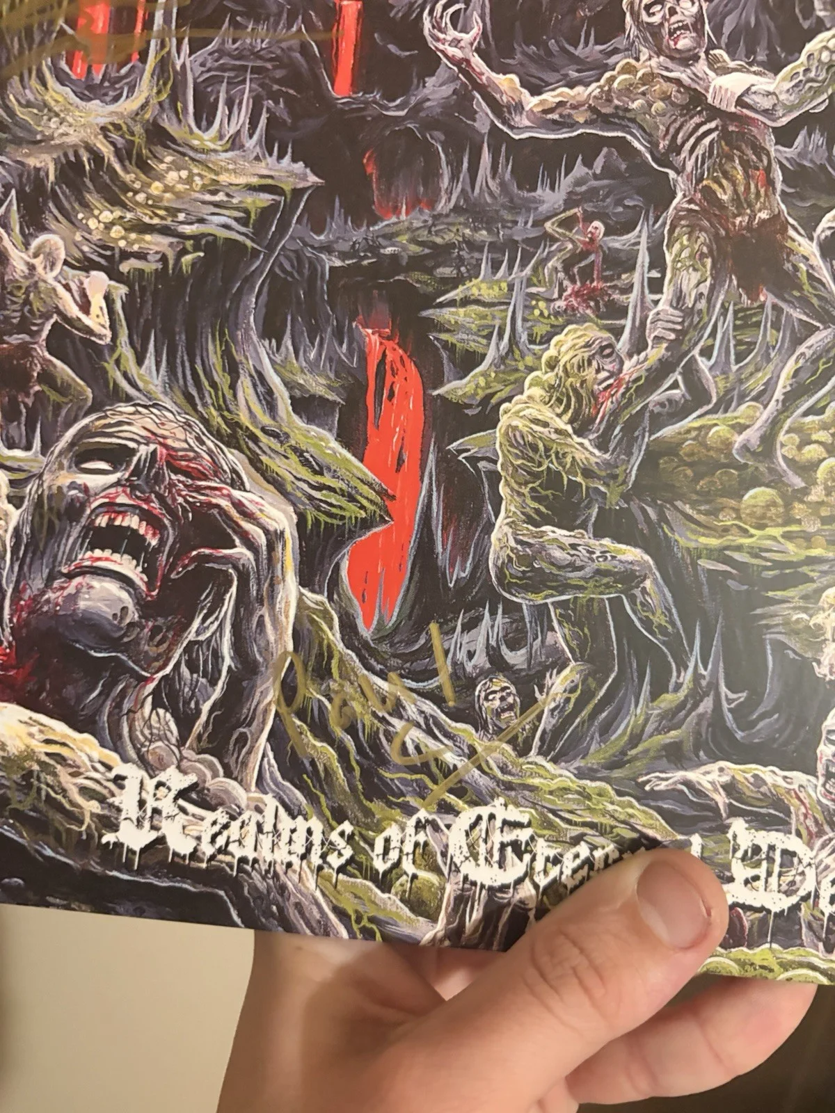 Outer Heaven Realms of Eternal Decay Autographed Colored Vinyl Record, image 4