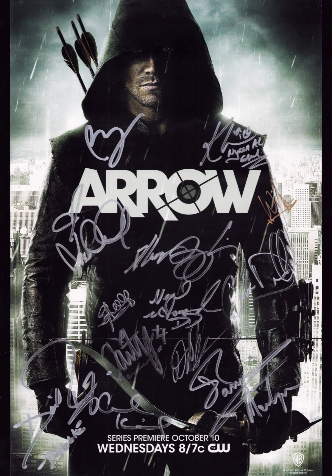 Stephen Amell — Arrow 11" x 17" Print Signed by Stephen Amell & Cast of Arrow + Fan Fest Program