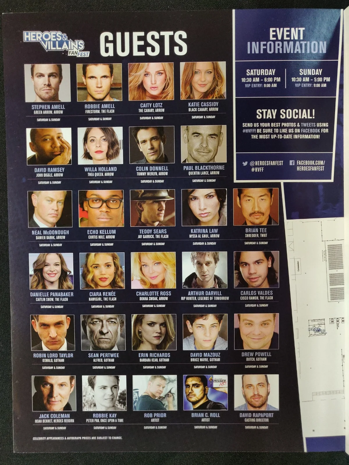 Stephen Amell — Arrow 11" x 17" Print Signed by Stephen Amell & Cast of Arrow + Fan Fest Program, image 3