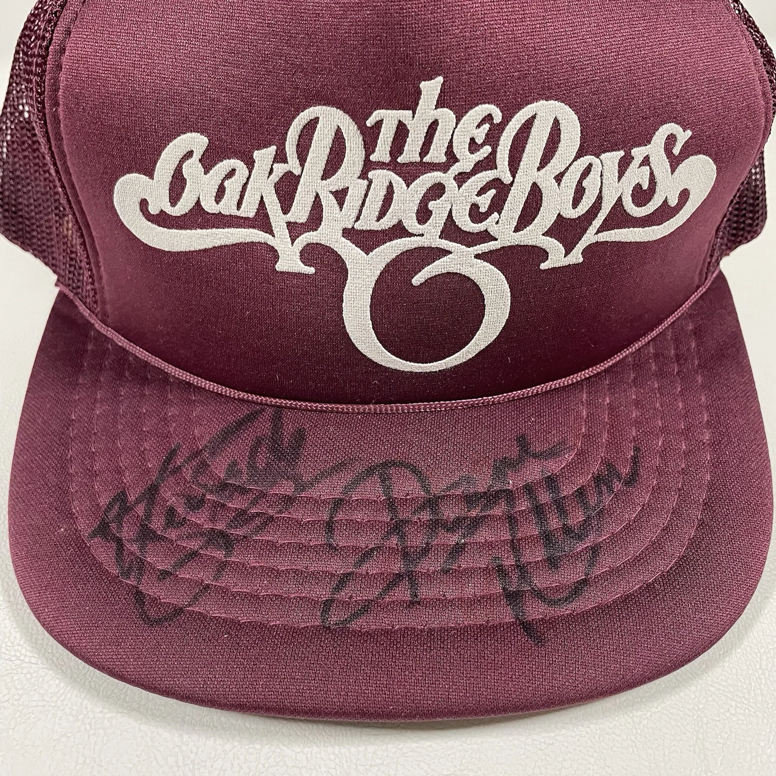 Vtg The Oak Ridge Boys Signed Trucker Hat Snapback Band Autographed Music Cap, image 3