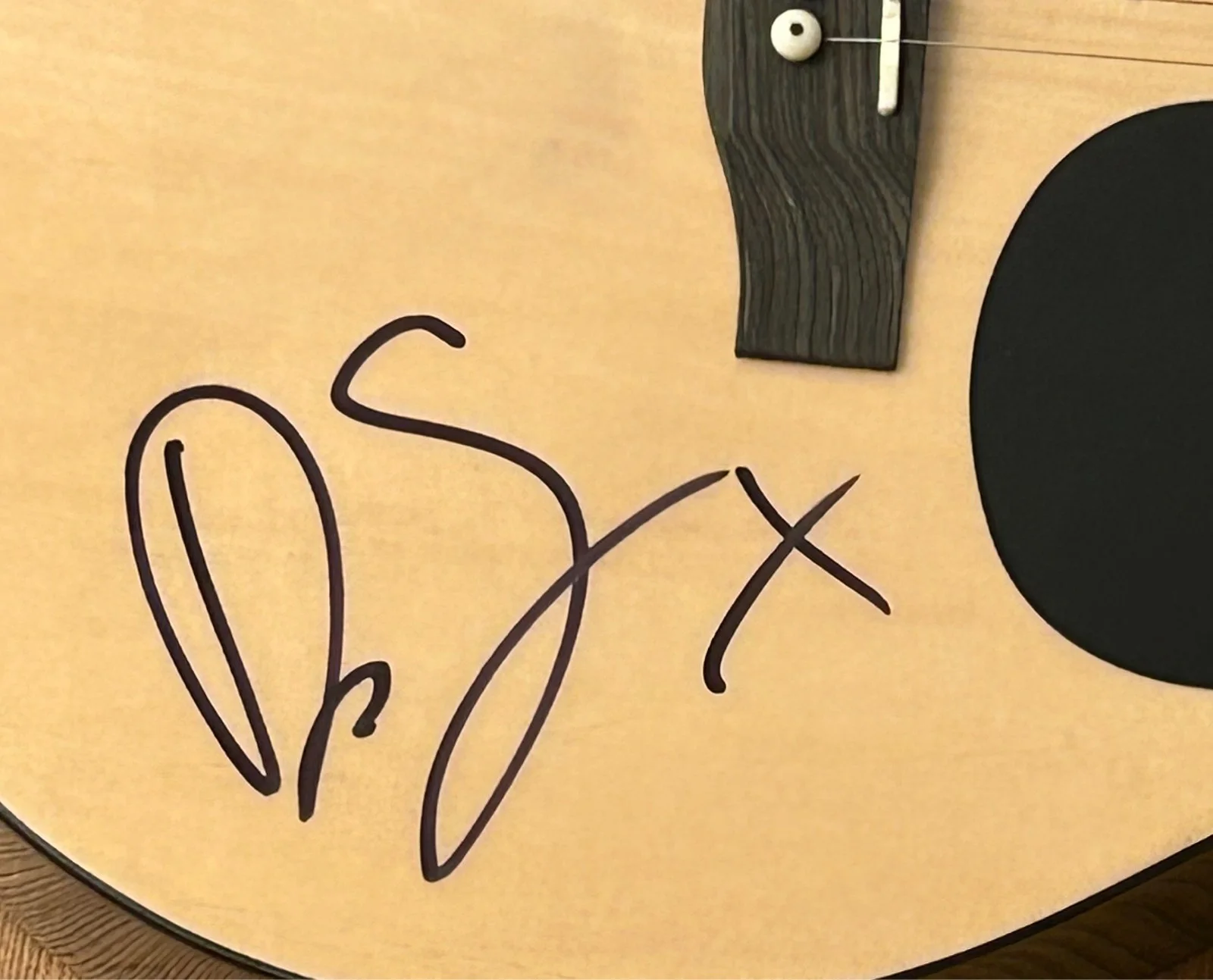 David Gray signed Acoustic Guitar JSA COA LOA, image 2