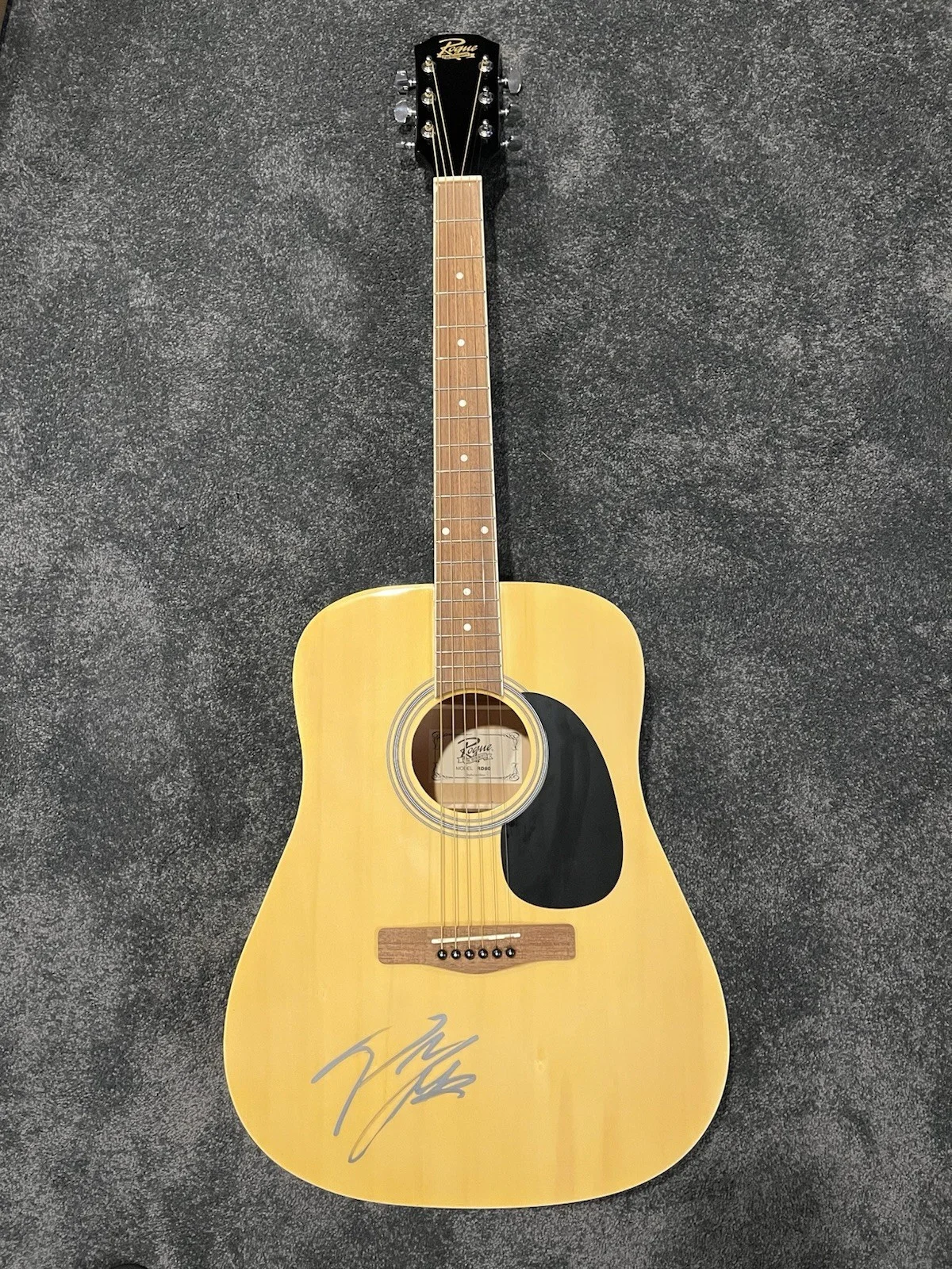 Post Malone Signed Autographed Tan Acoustic Rogue Guitar Austin JSA COA, image 2