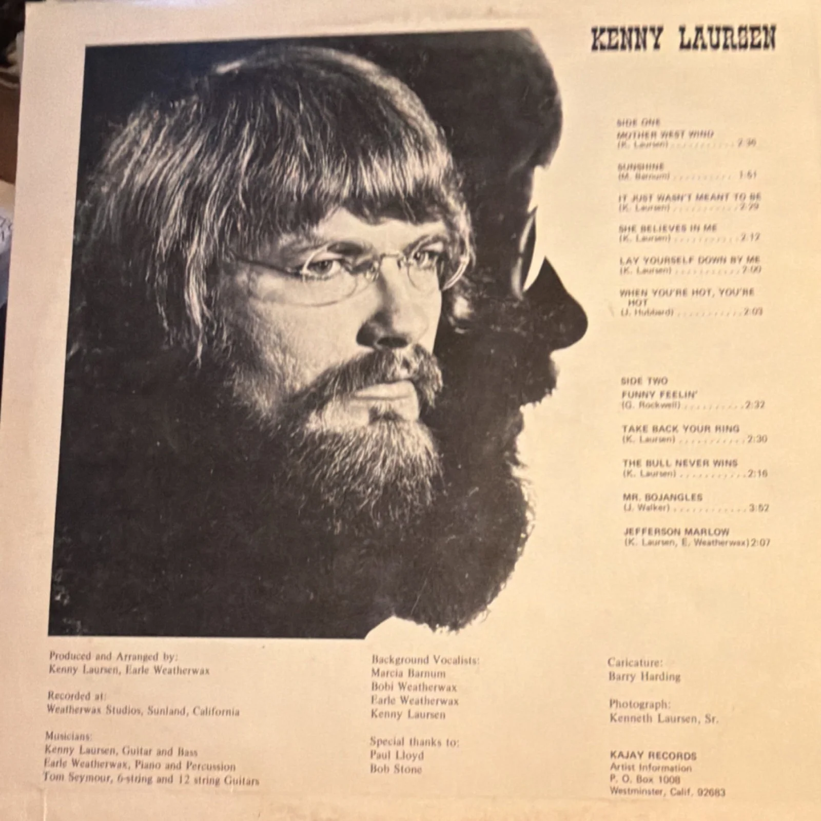 Kenny Laursen Original Signed Vinyl Record Autographed Music, изображение 2