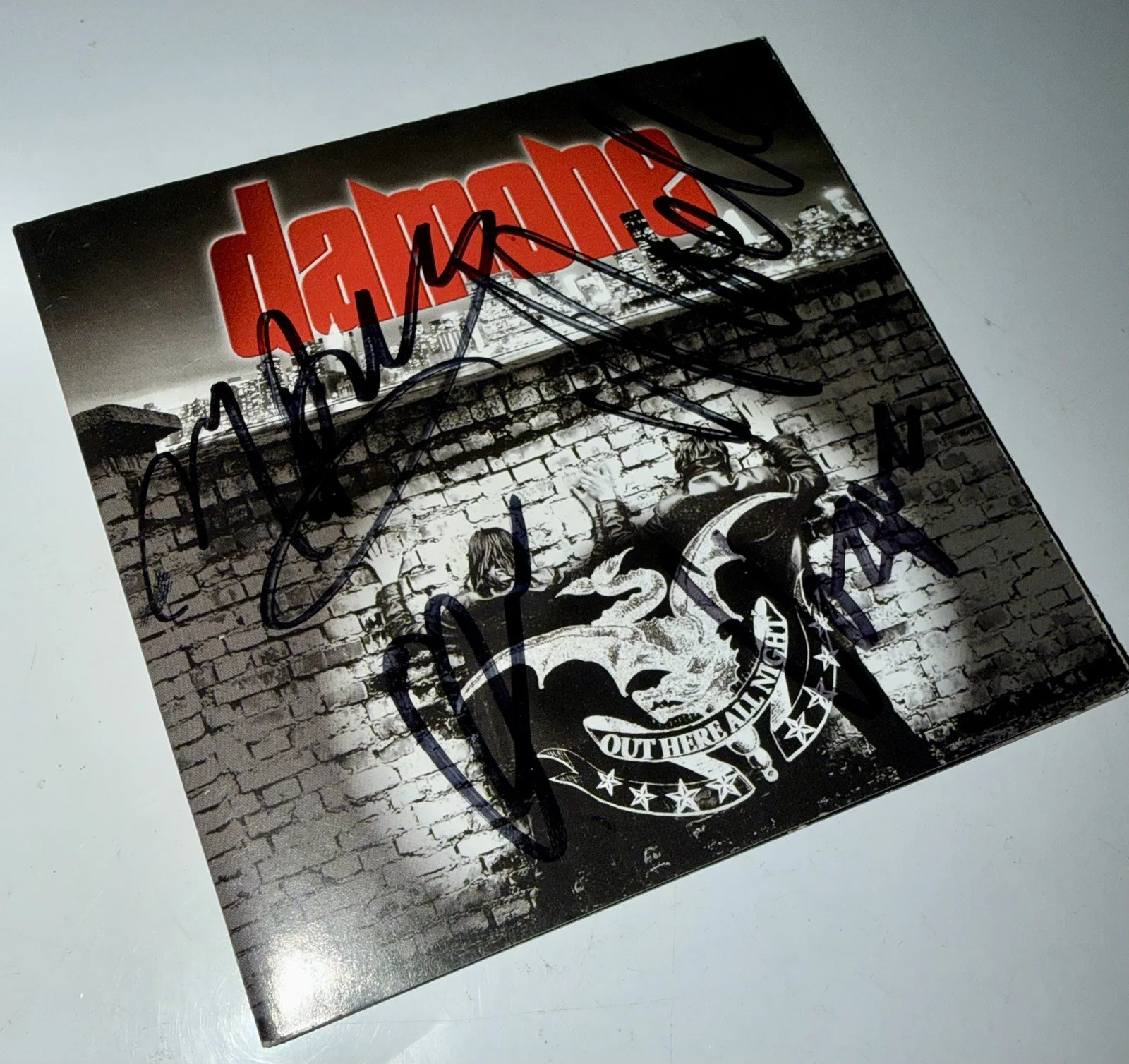 Damone Band SIGNED CD Insert Out Here All Night Autographed Poster VG, image 3