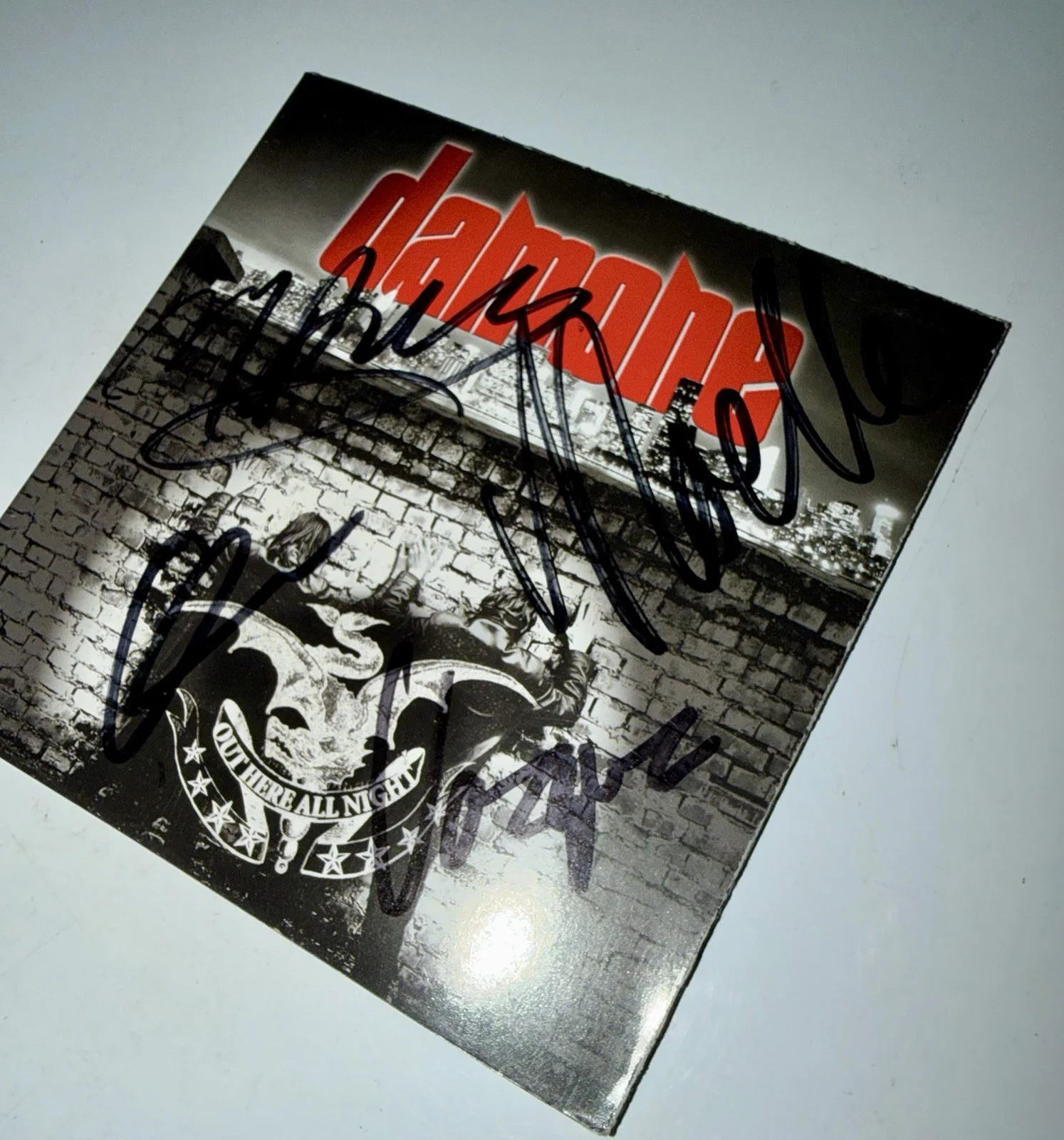 Damone Band SIGNED CD Insert Out Here All Night Autographed Poster VG, image 4