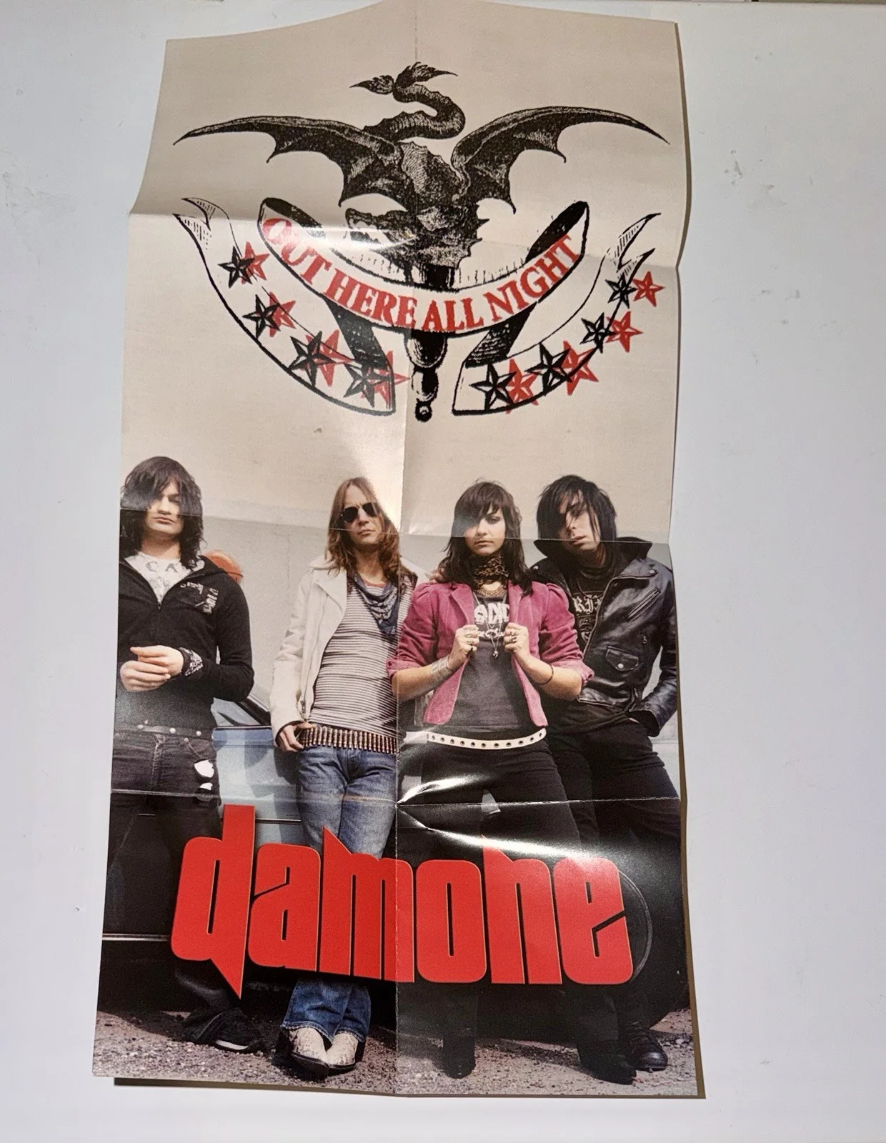 Damone Band SIGNED CD Insert Out Here All Night Autographed Poster VG, image 5