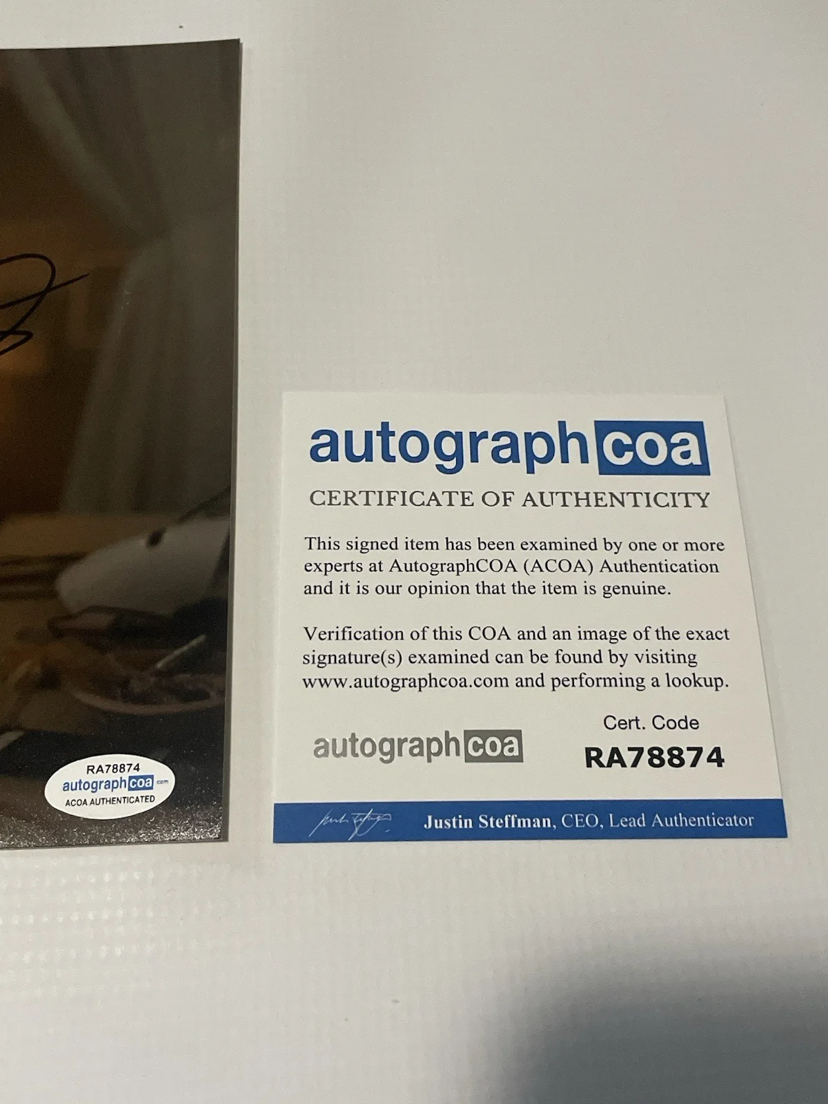 Sydney Sweeney — Sydney Sweeney Signed Euphoria TV Series 8x10 Photo ACOA Augoraphcoa, image 2