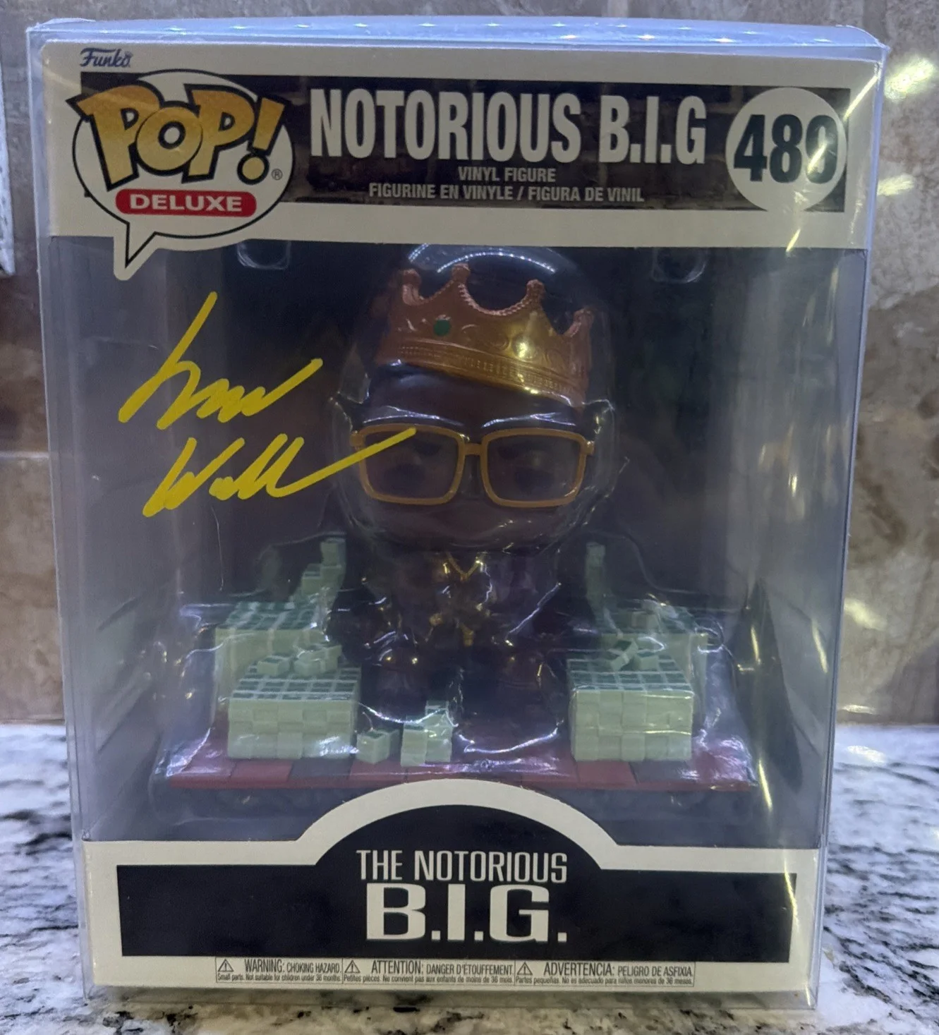 Jamal Woolard — Jamal Woolard autographed signed Rare Deluxe (Large) Funko Pop #489 W/COA B.I.G