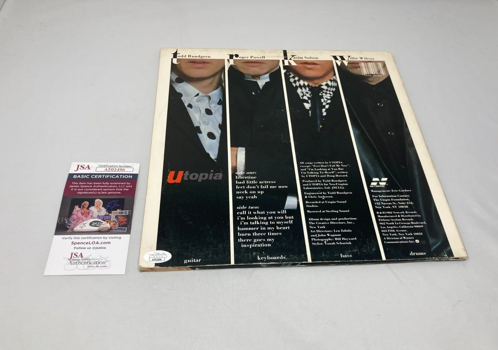 Todd Rundgren signed Utopia Album JSA COA, image 2