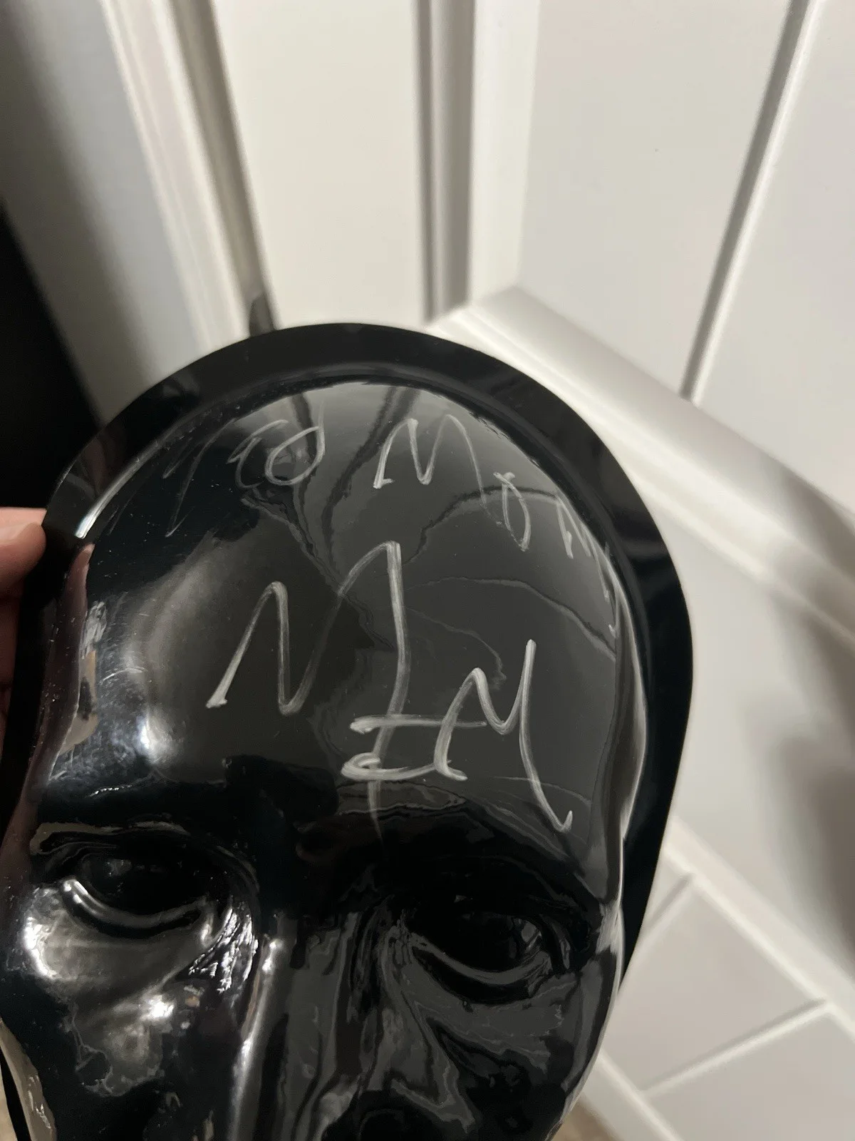 Marilyn Manson & Twiggy Hand Signed Autographed Limited Edition 3-Piece Mask, image 3
