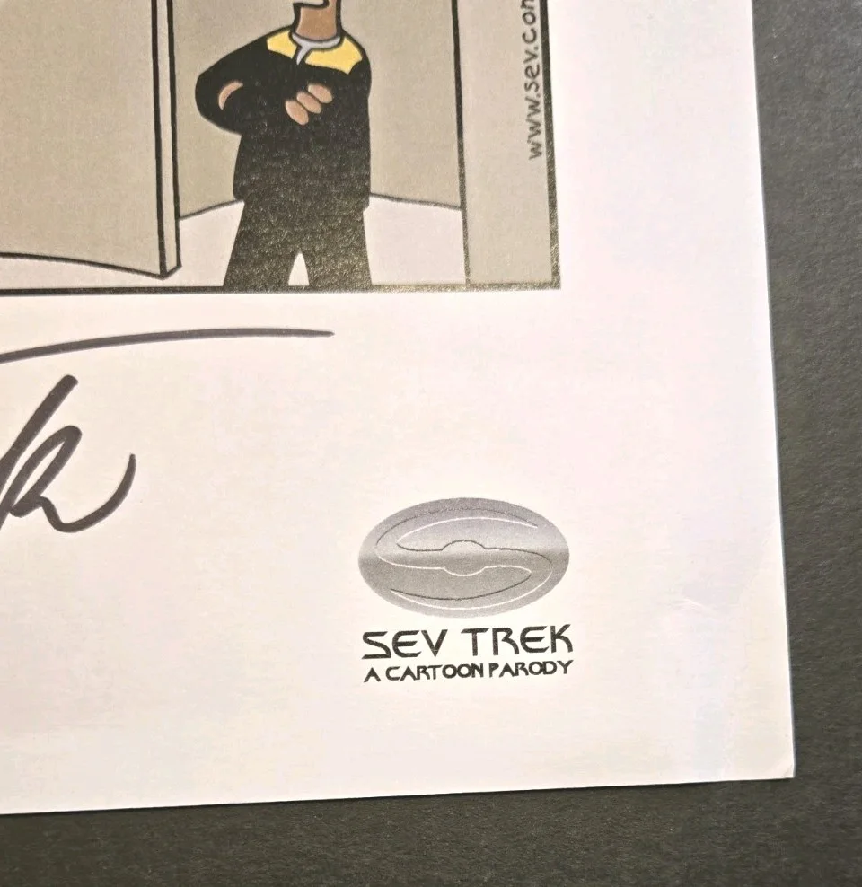 John Cook — 1998 Signed Sev Trek Forager J. Cook Star Voyager Parody Limited Print #5/10, изображение 4
