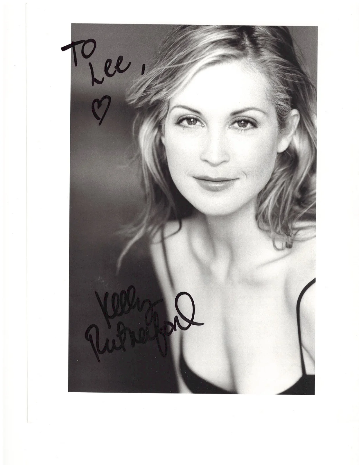 Kelly Rutherford — Kelly Rutherford Signed 8x10 BW Photo — Actress (Gossip Girl)