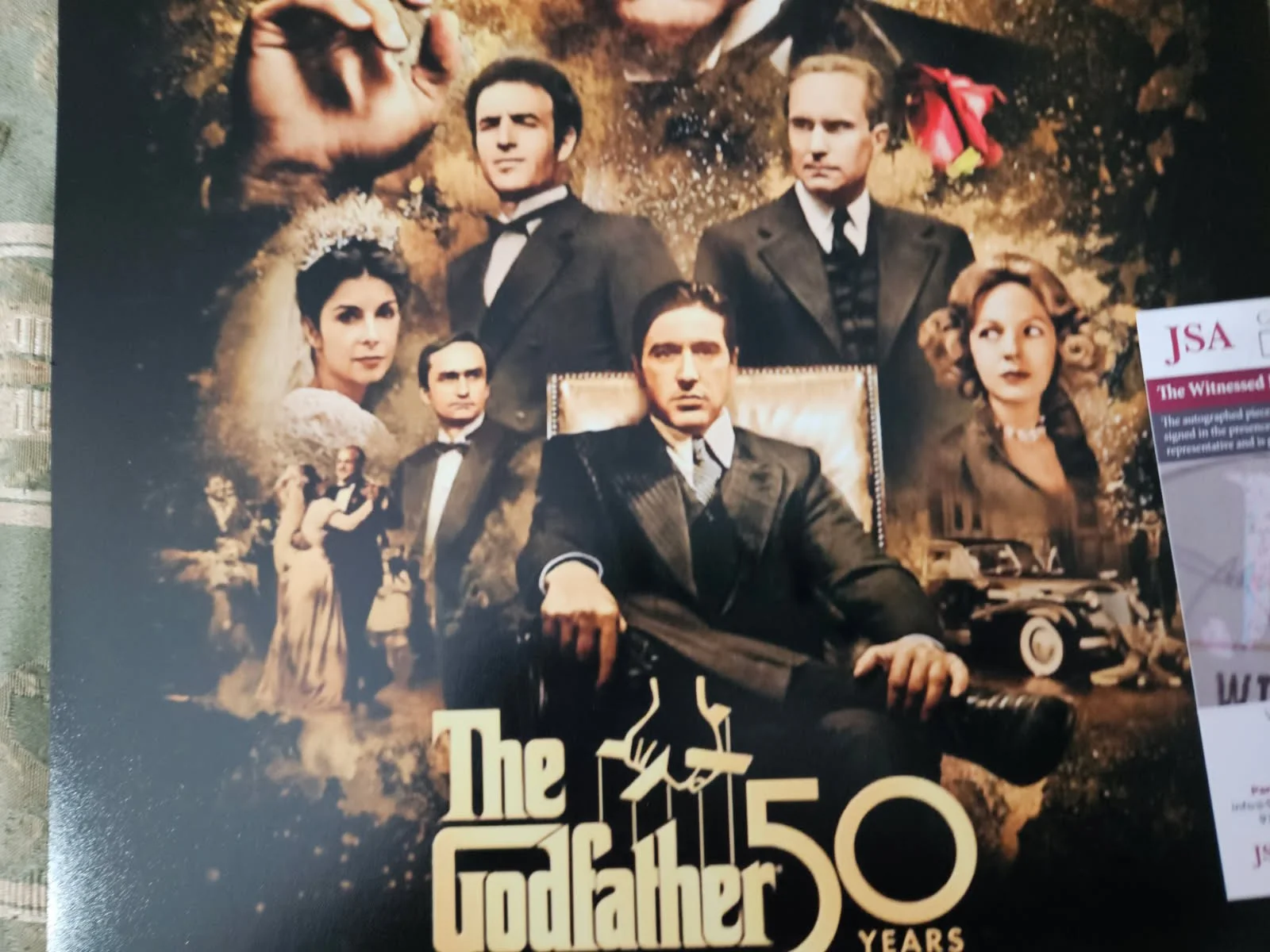 John Martino — Godfather Paulie John Martino autographed 11x14 50th Ann. Photo JSA Certified, изображение 2