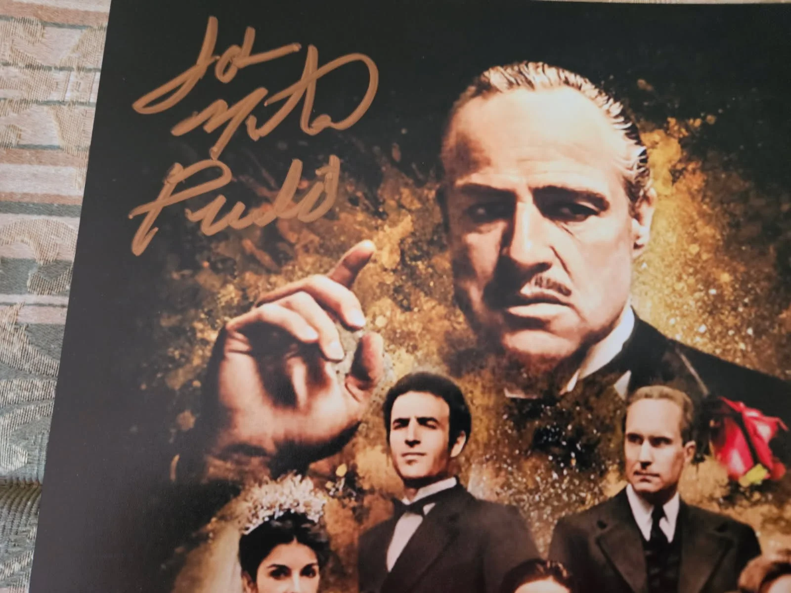 John Martino — Godfather Paulie John Martino autographed 11x14 50th Ann. Photo JSA Certified, изображение 4