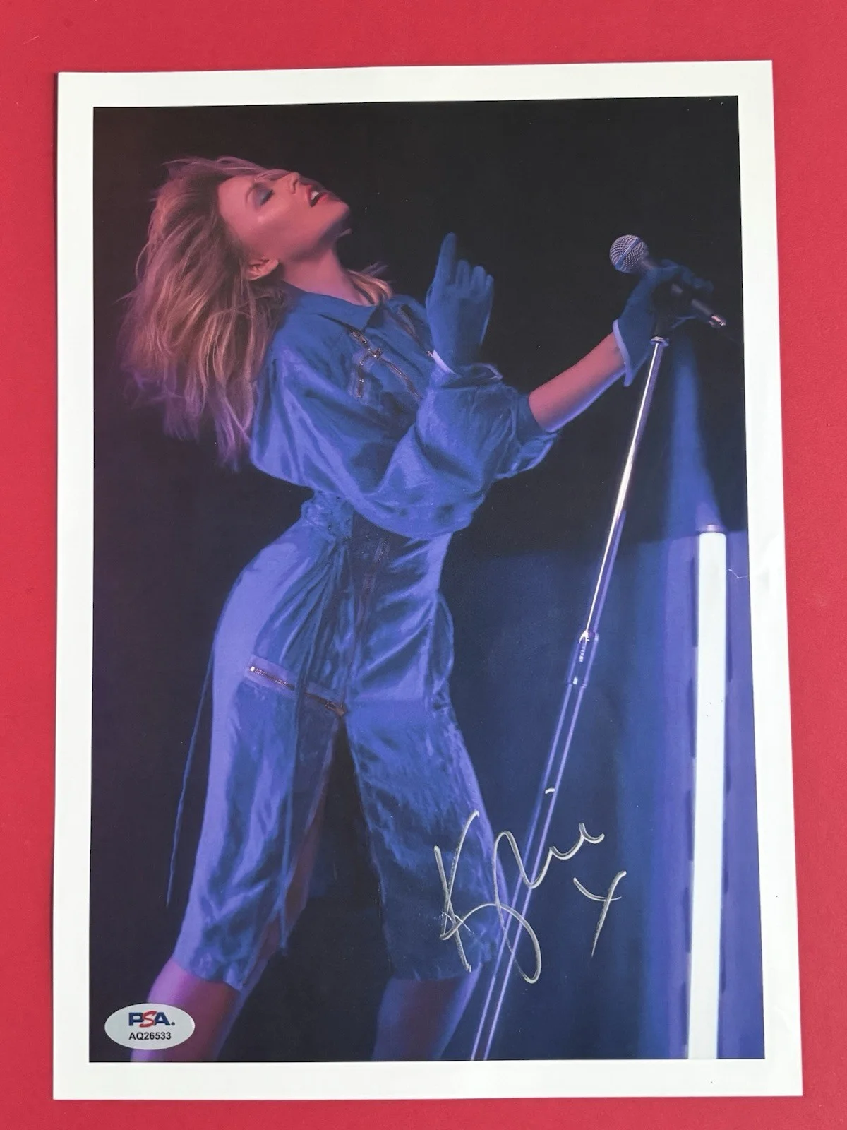 KYLIE MINOGUE Signed 8.5x11 Photo PSA DNA COA Disco ART PRINT, image 4