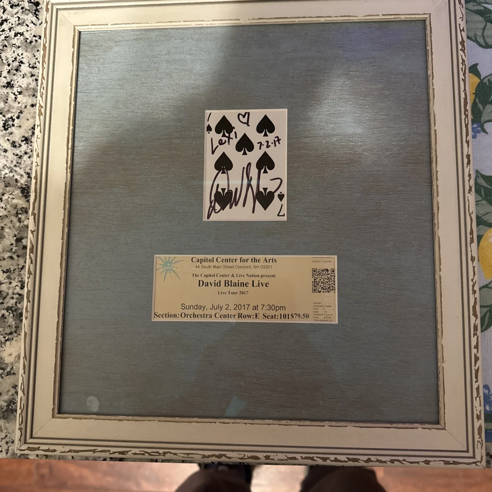 David Blaine Signed Card And Ticket, image 4