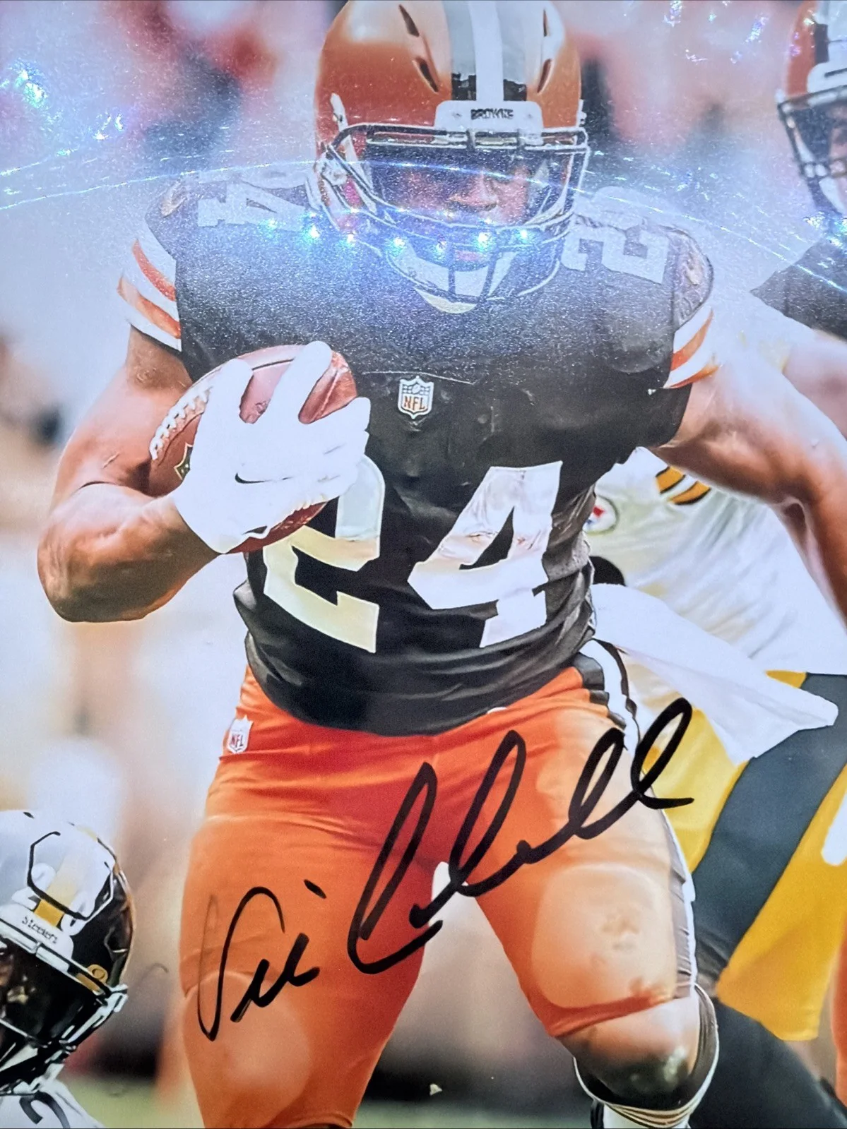 Nick Chubb — Photo 8x10 Autograph NFL RB Browns Star Nick Chubb Hand Signed Photo 8x10 W/ COA, изображение 2