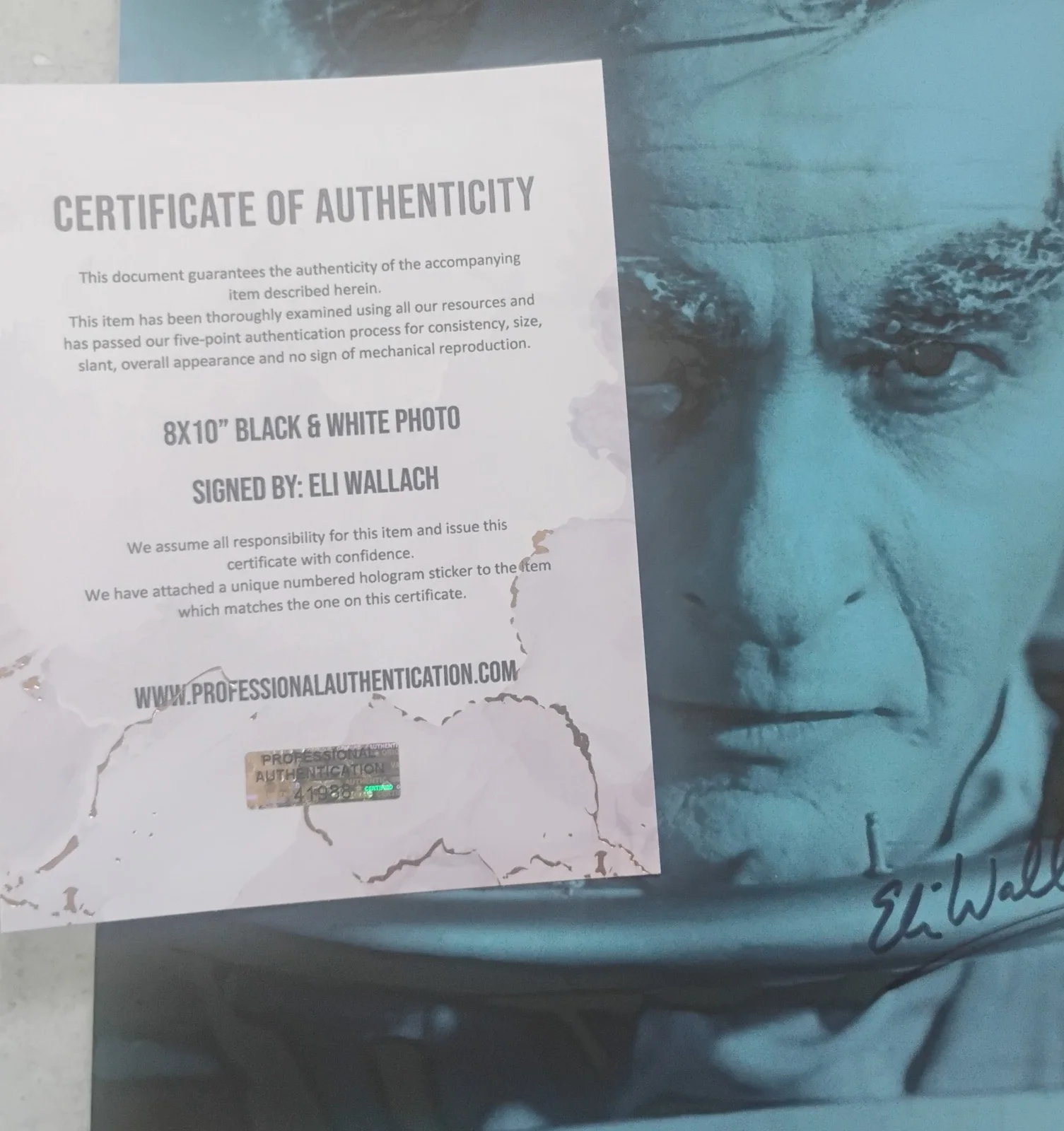 Eli Wallach Hand Signed Autograph 8x10 Photo COA Batman Mr Freeze NO US TARIFFS, изображение 4