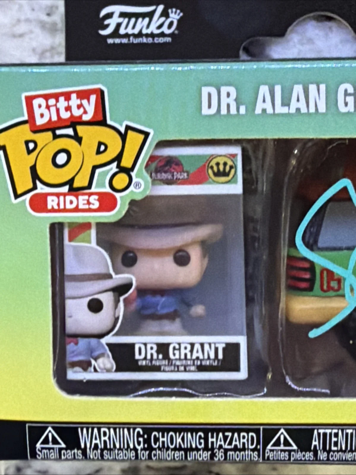 Sam Neil — Sam Neill Signed Funko Bitty Pop Dr. Alan Grant jurassic Park Hand Signed W/ COA, изображение 3