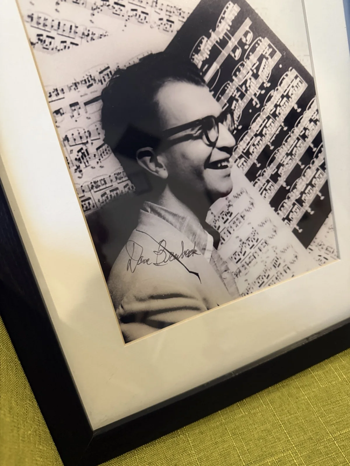Autographed Dave Brubeck Photo, mounted and framed, image 2