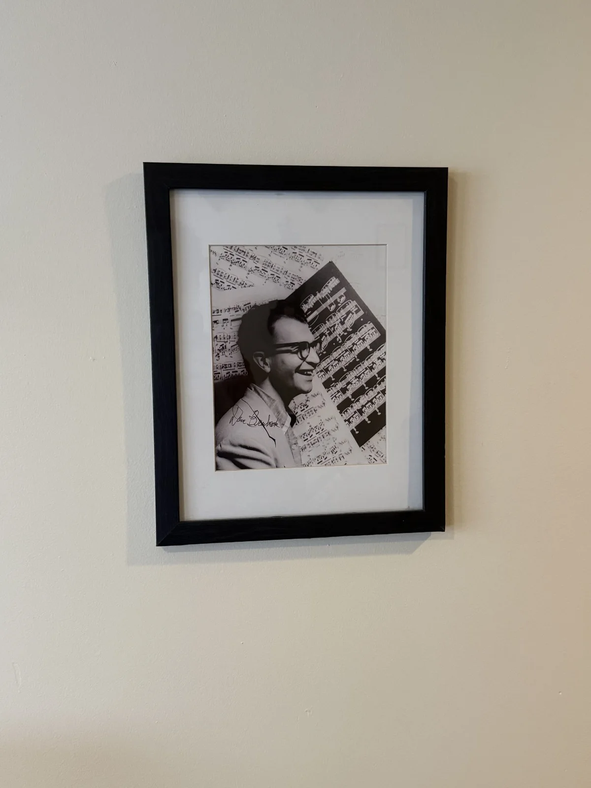 Autographed Dave Brubeck Photo, mounted and framed, image 3