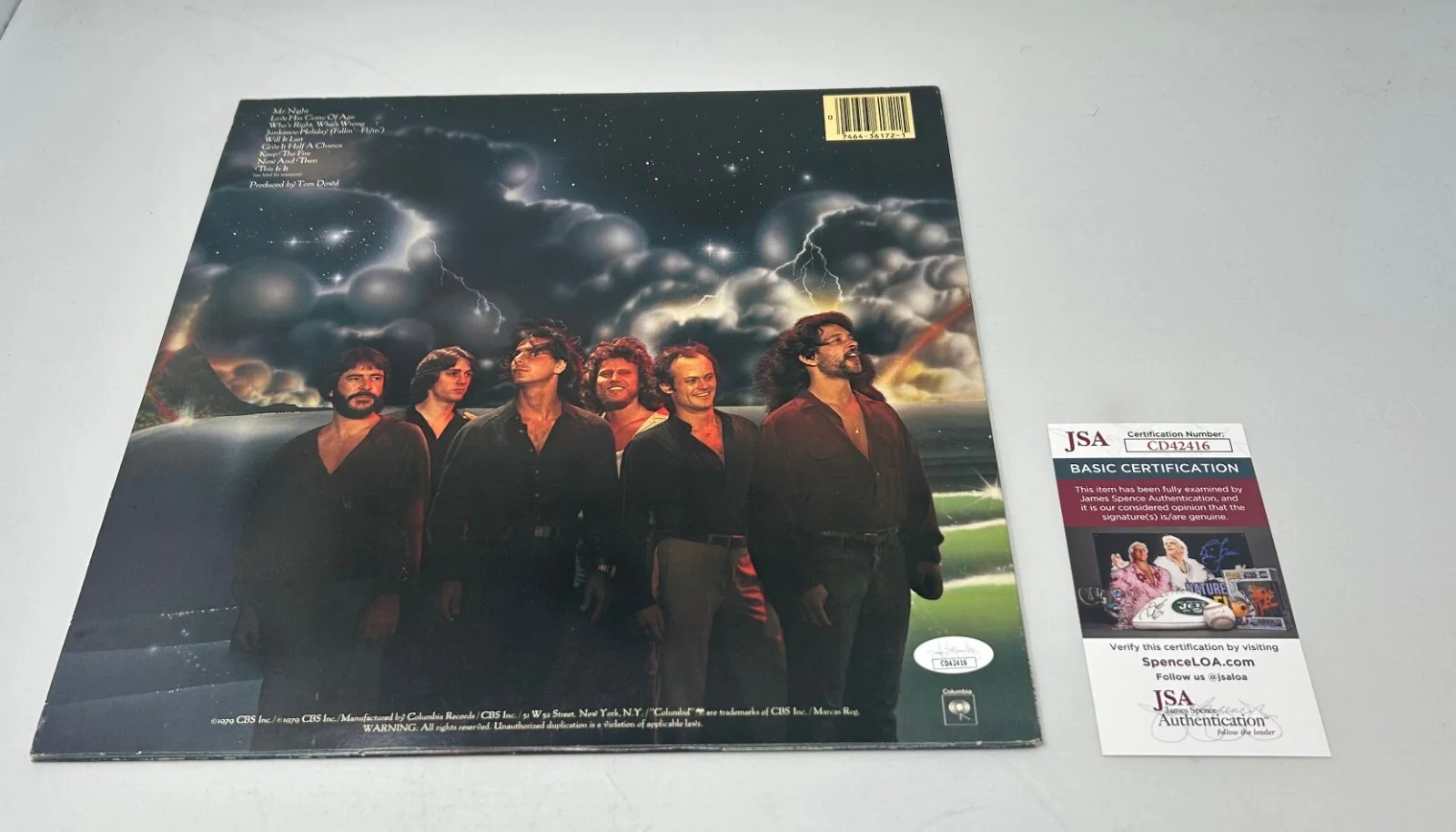 Kenny Loggins signed Keep The Fire Album JSA COA, image 2