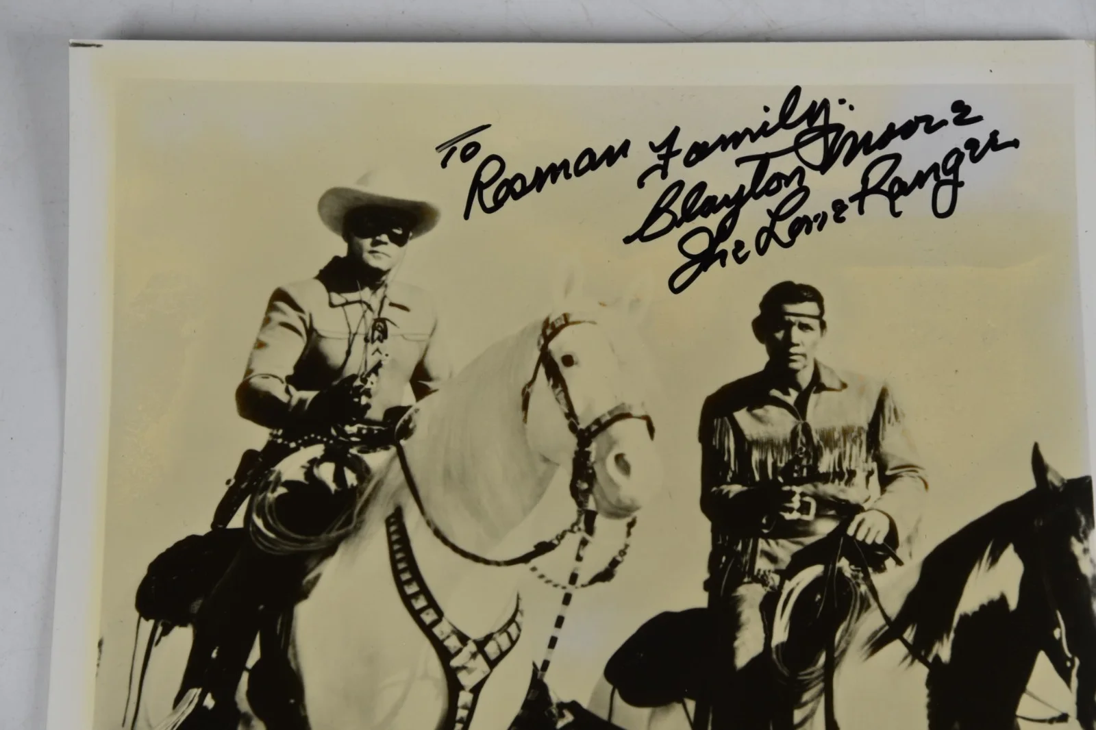 Vintage Clayton Moore The Lone Ranger Autographed Photo COA Western Movie Cowboy, изображение 2