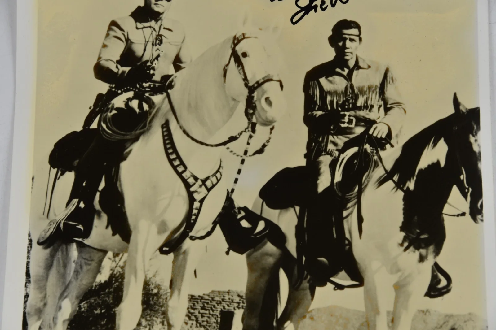 Vintage Clayton Moore The Lone Ranger Autographed Photo COA Western Movie Cowboy, изображение 3