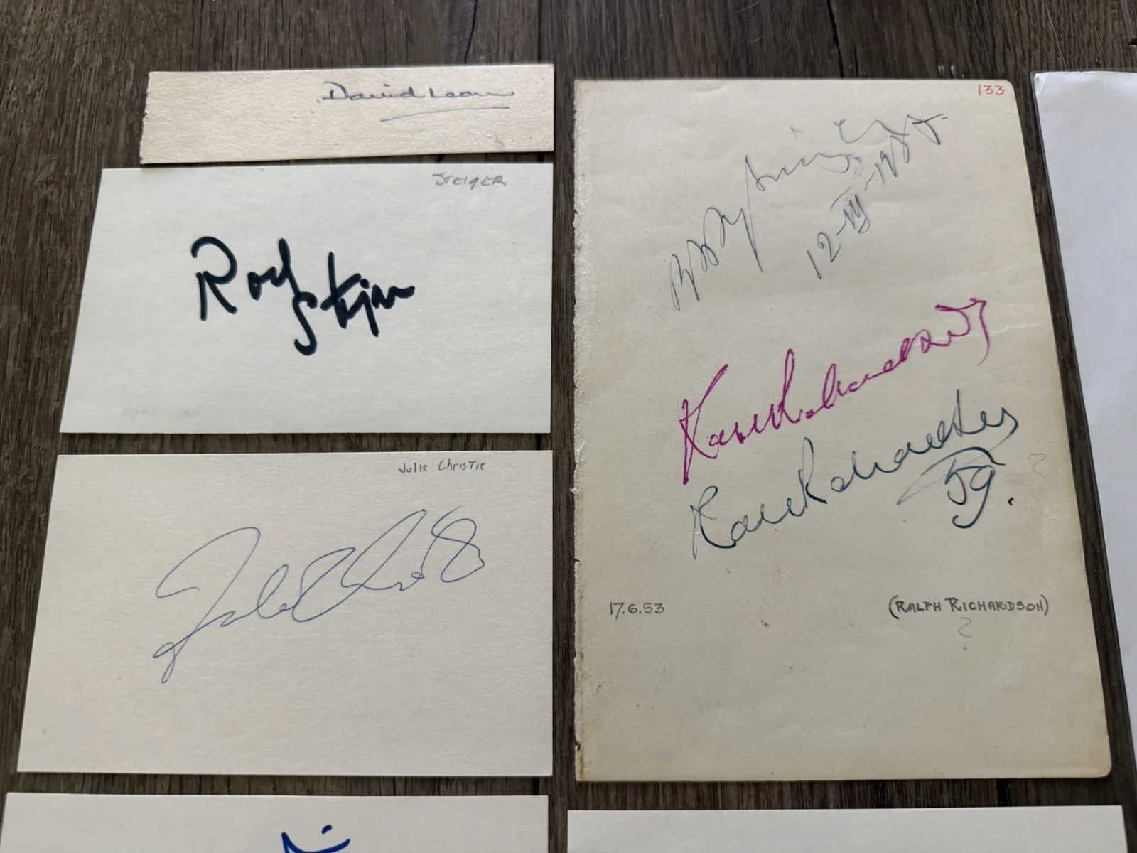 Collection of 11 Doctor Zhivago Cast Signatures/Cut Autographs, изображение 3