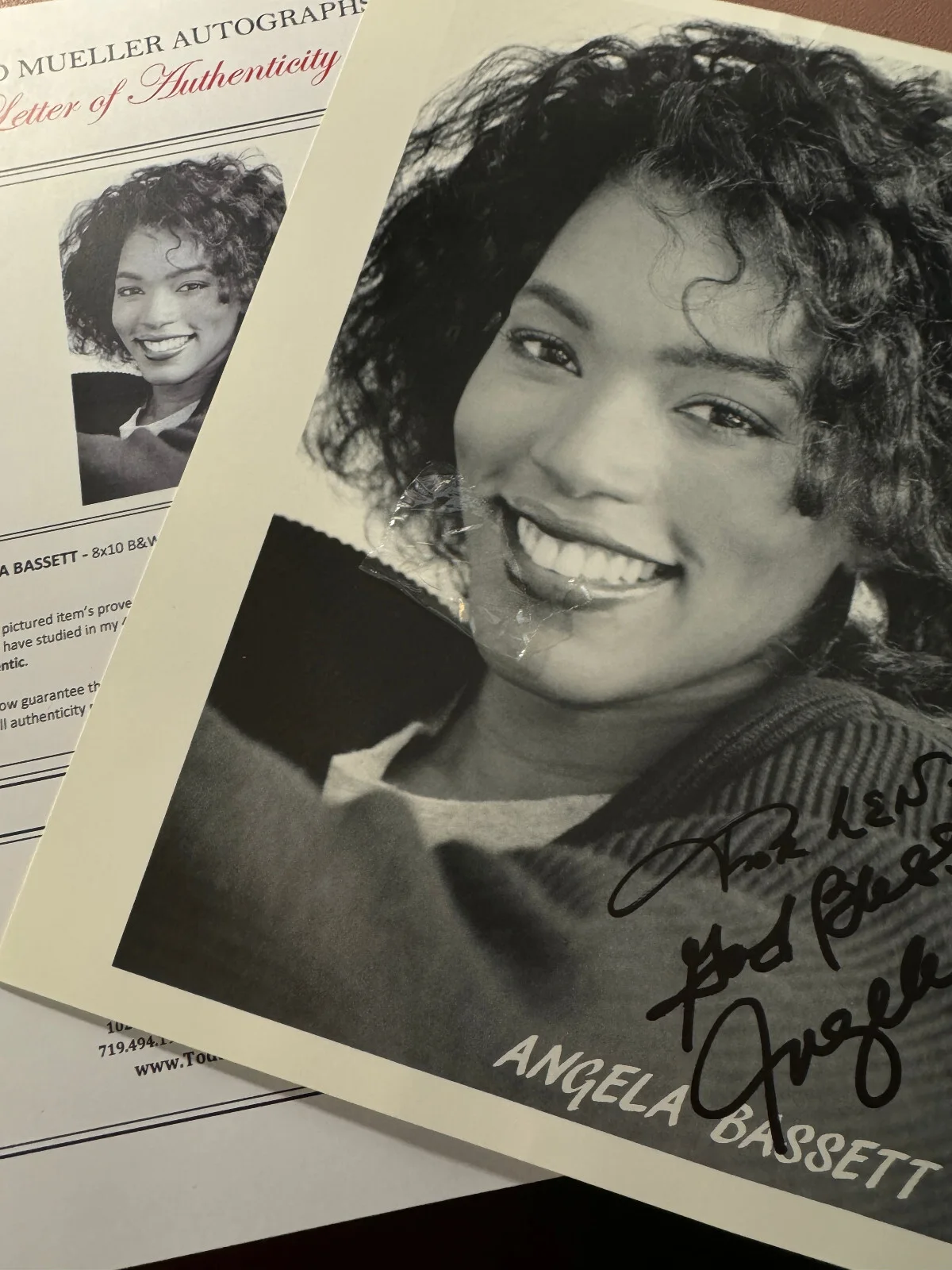 ANGELA BASSETT — Angela Bassett SIGNED•Original Autographed•Todd Mueller Autographs COA LOA, изображение 2