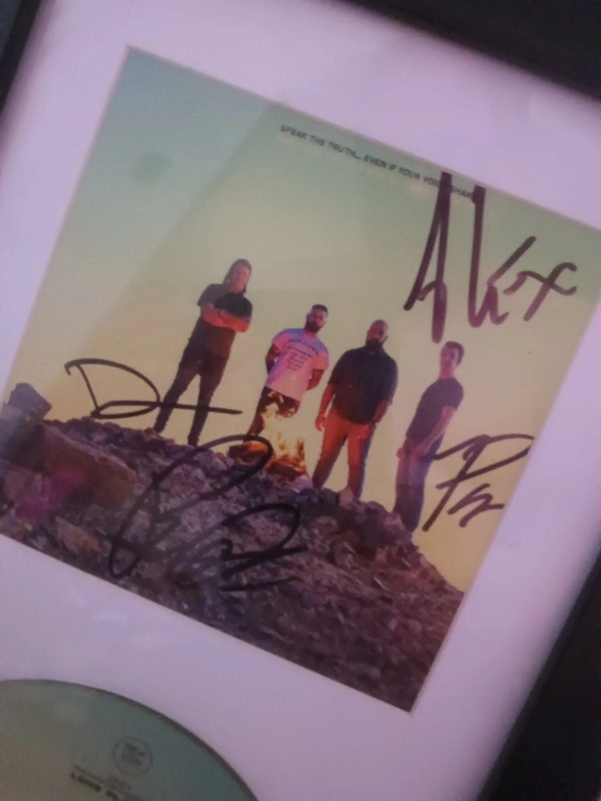 speak the truth ...even if your voice shakes -SIGNED AUTOGRAPH -FRAMED CD, image 2