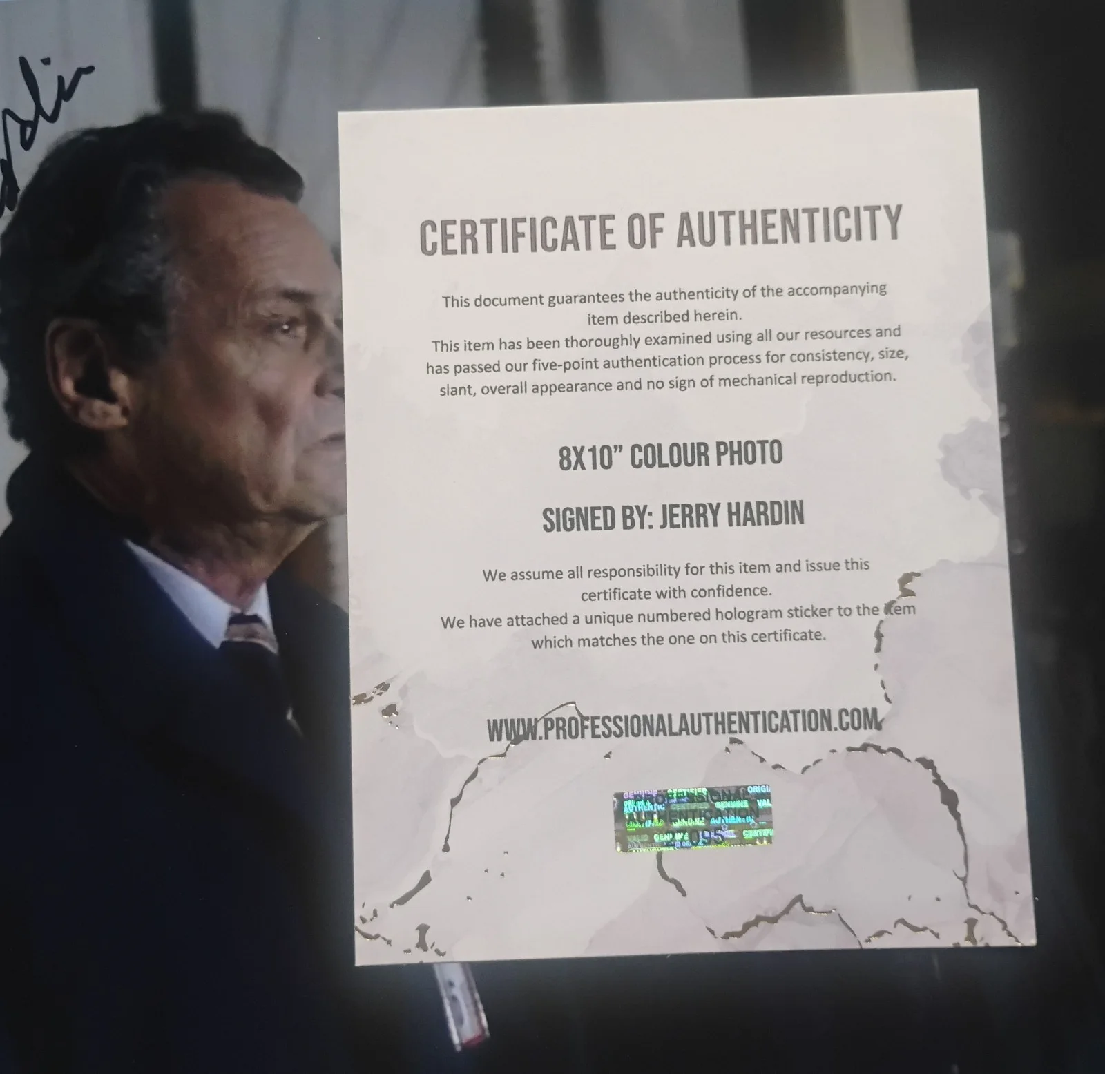 Jerry Hardin Hand Signed Photo COA The X-Files NO US TARIFFS, изображение 4