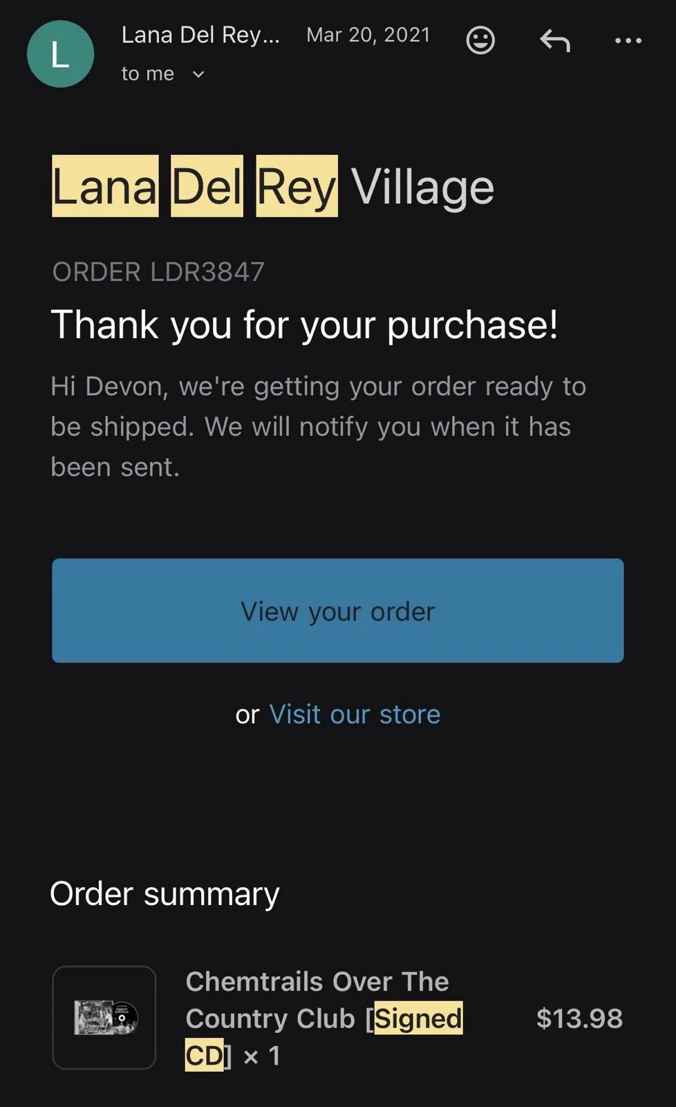 Lana Del Rey Chemtrails Over the Country Club Signed CD & Booklet Original, изображение 4