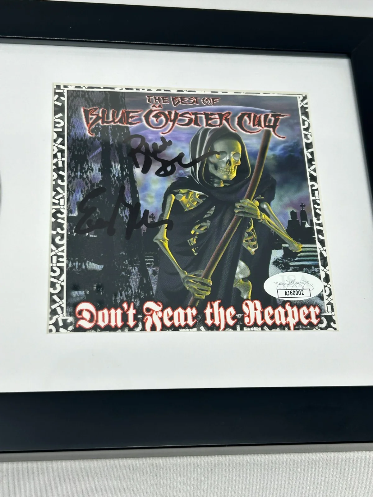 Blue Oyster Cult signed Don't Fear The Reaper Framed CD Cover JSA COA (Eric Buck, изображение 2