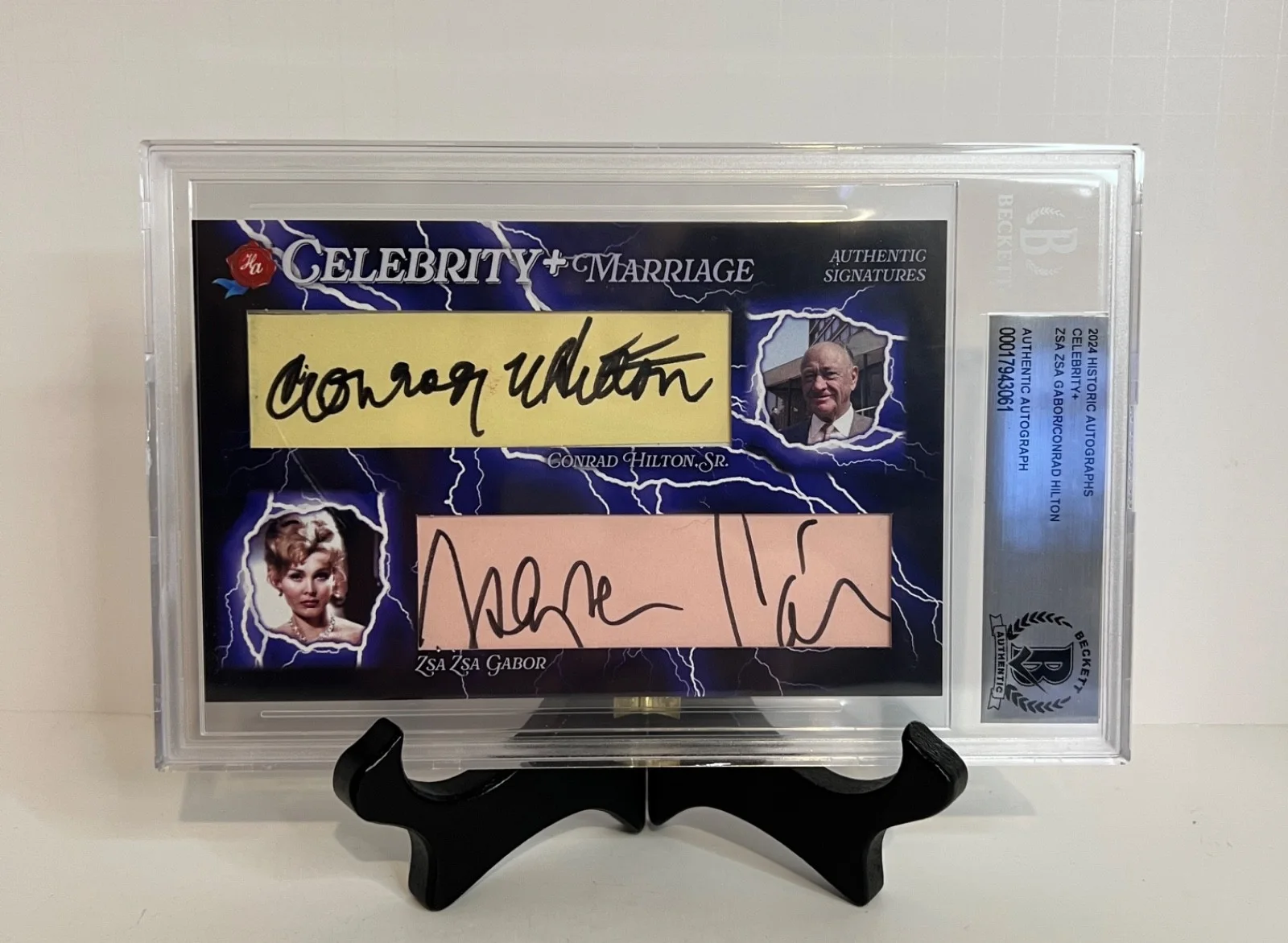 Zsa Zsa Gabor — Batman TV & Movie Star ZSA ZSA GABOR & Hotel Tycoon CONRAD HILTON Dual Autograph