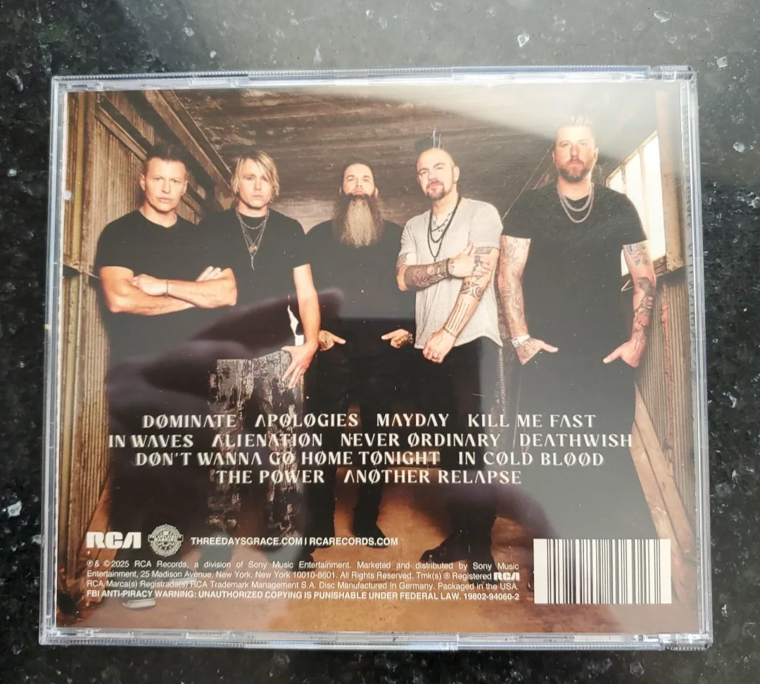 THREE DAYS GRACE SIGNED CD ALIENATION AUTOGRAPHED FULL BAND 2025, image 2