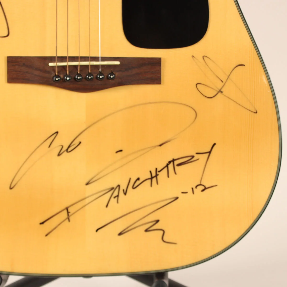 Chris Daughtry Signed Acoustic Guitar - COA JSA, image 2