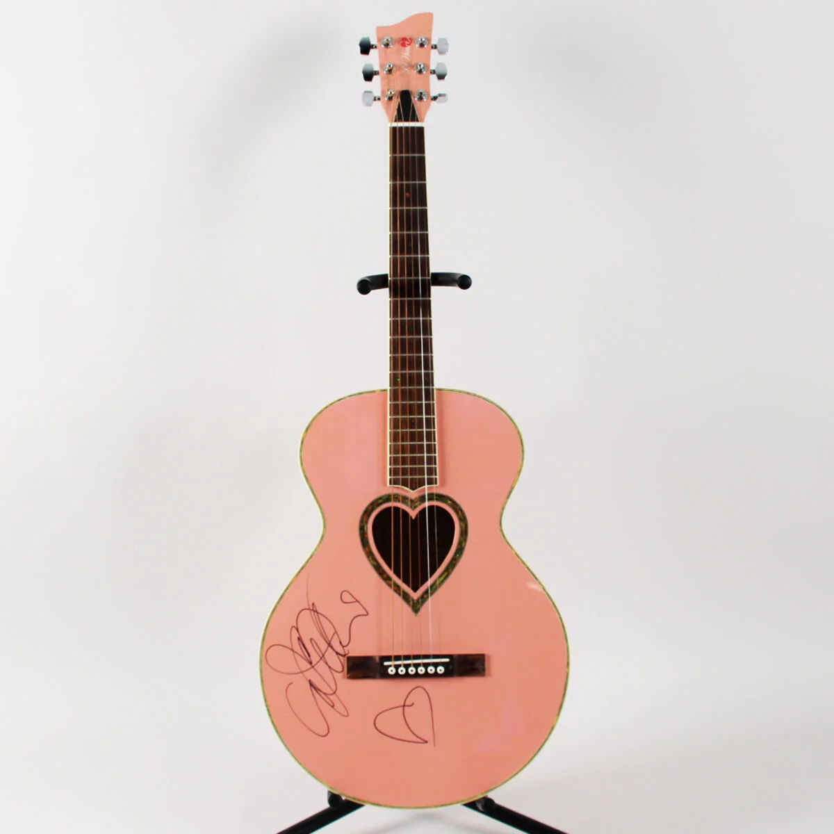 Judy Collins Signed Pink Acoustic Guitar - COA JSA, image 3