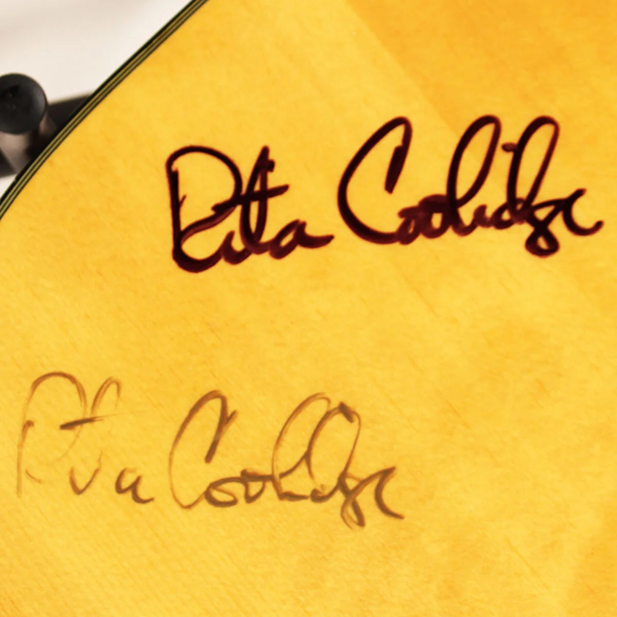 Rita Coolidge Signed Acoustic Guitar - COA JSA, image 2