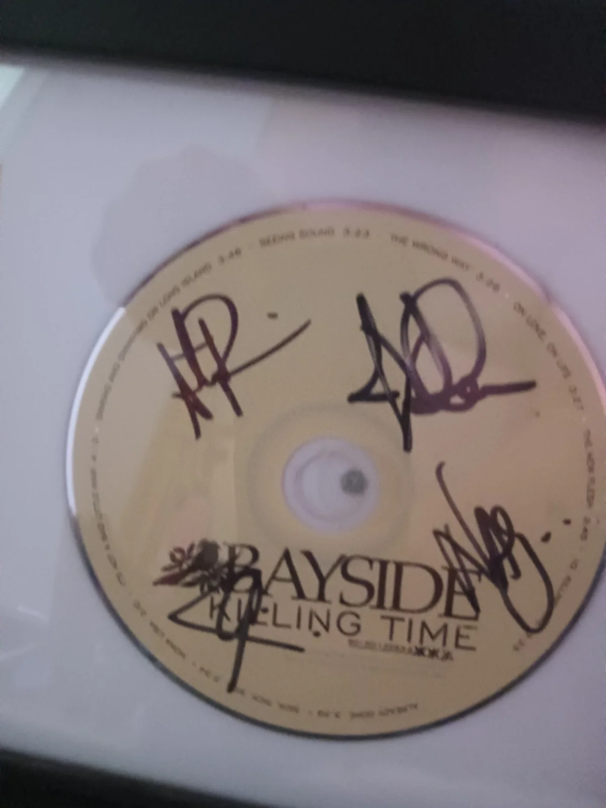 BAYSIDE "killing Time" SIGNED AUTOGRAPH -FRAMED CD, изображение 2