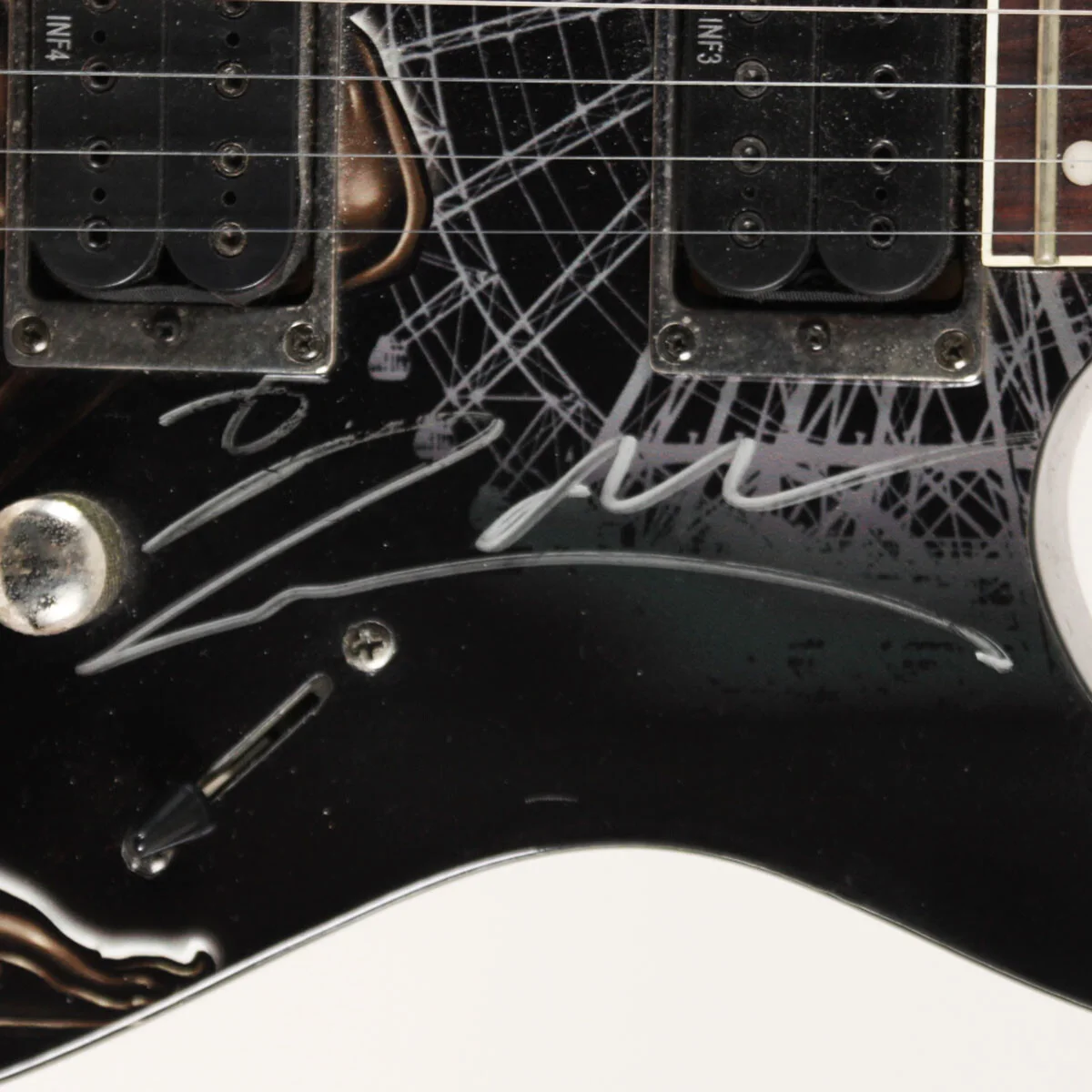Jonathan Davis & Rob Zombie Signed Guitar Ibanez RG Series Custom Design - CO..., изображение 2