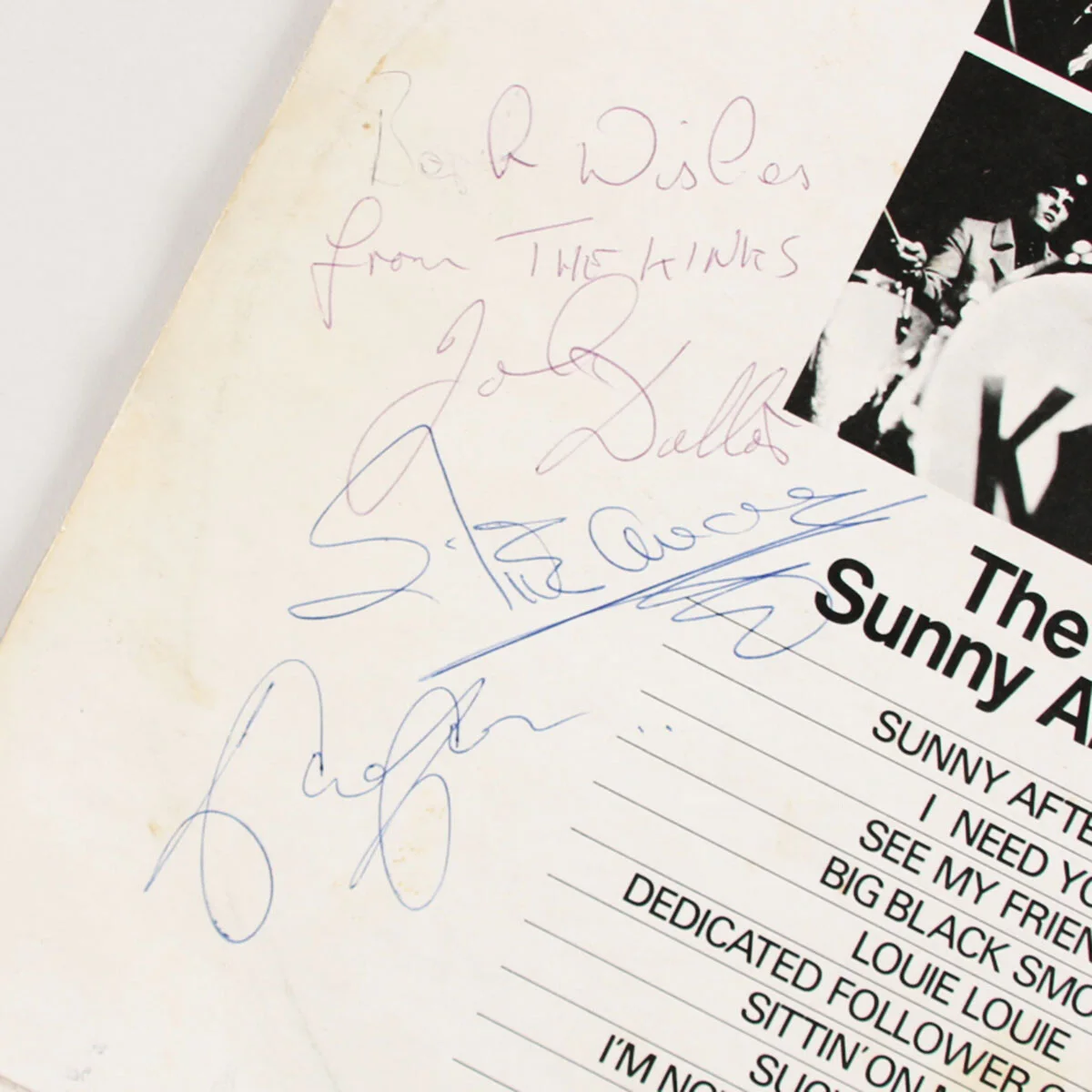 The Kinks Signed Record Album Sunny Afternoon John Dalton, John Gosling & Cle..., изображение 2