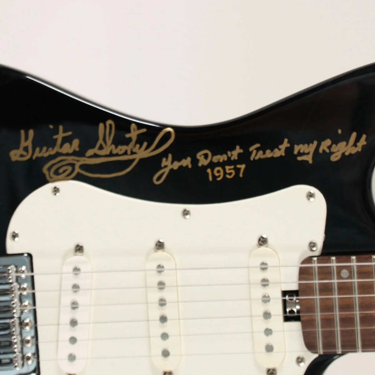 Shorty Band Signed Inscribed Guitar - COA JSA, image 2