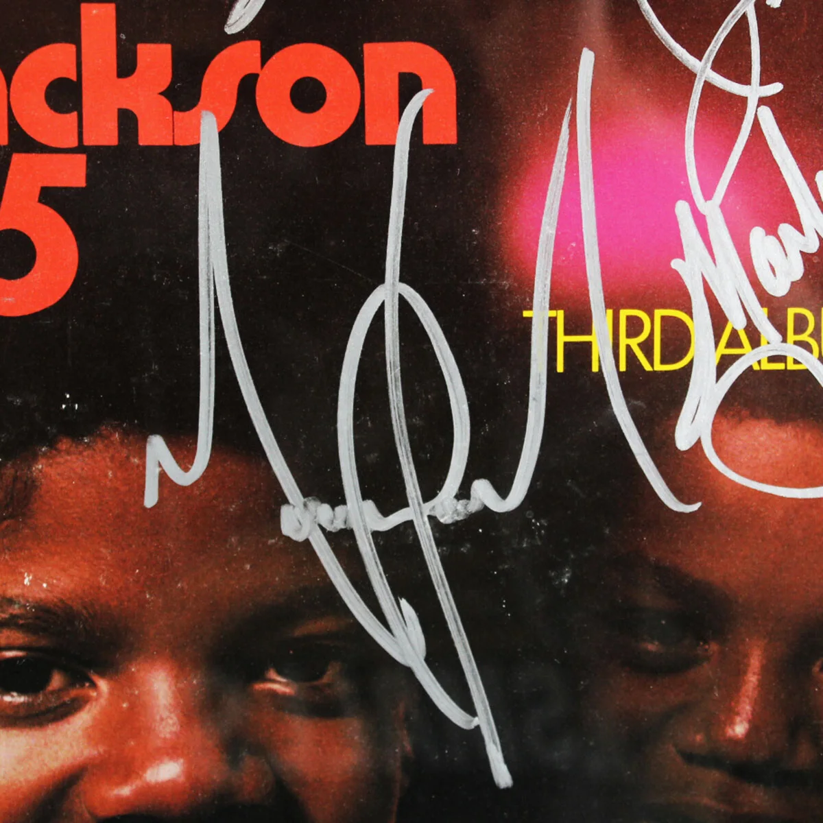 Jackson 5 Band Signed Record Album Display (5) Michael Jackson, etc. - COA JSA, image 2