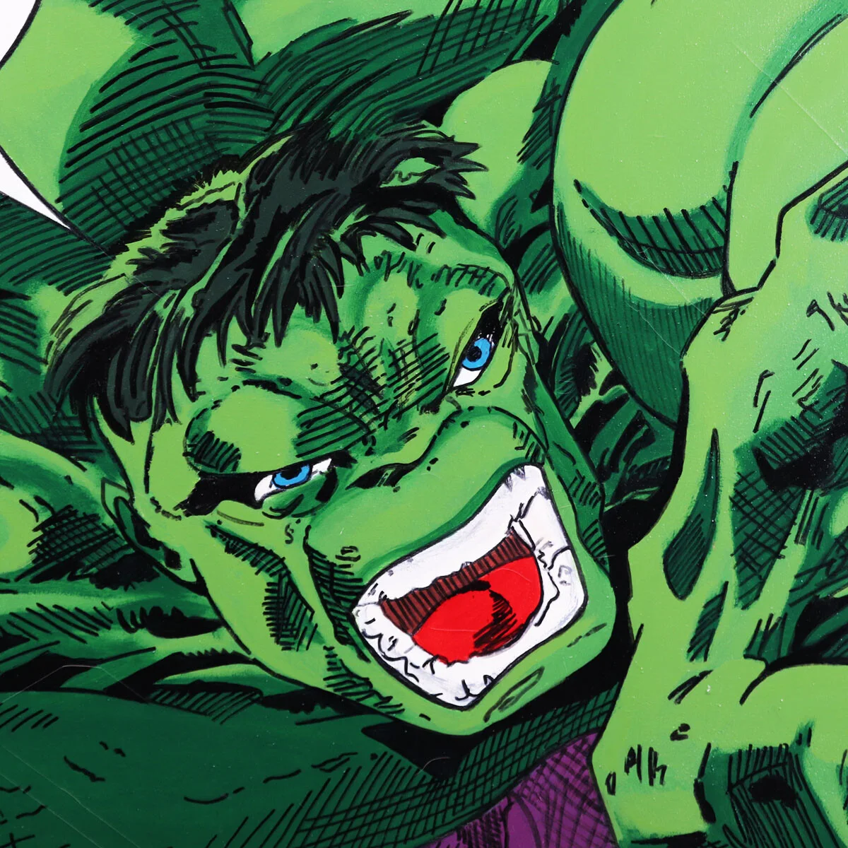 Stan Lee & Steve Kaufman Signed Artwork Giclee Incredible Hulk Oversized 5' x 5', image 2