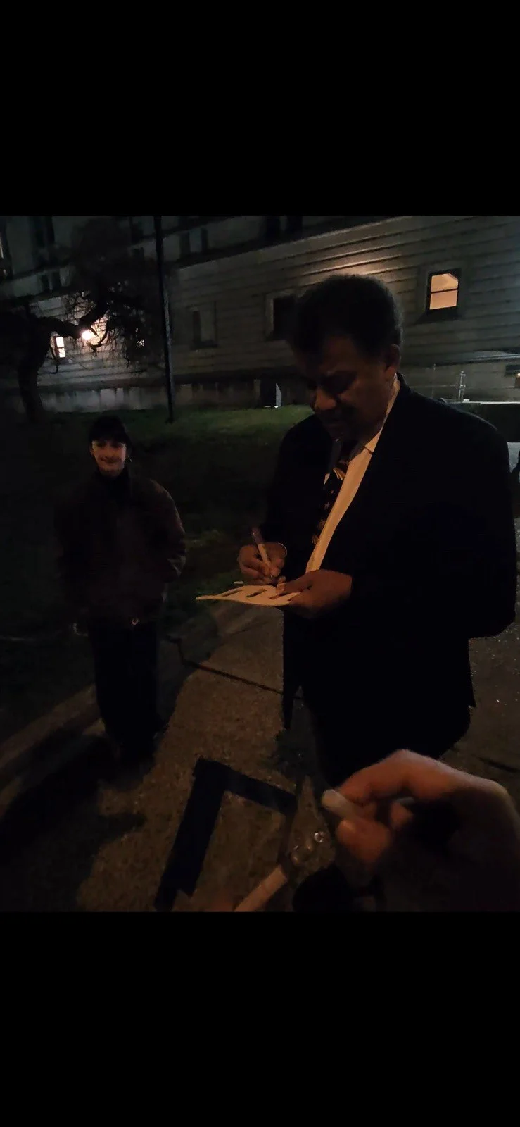 Neil deGrasse Tyson Signed Autographed Pickguard Scientist Astrophysicist Proof, image 2
