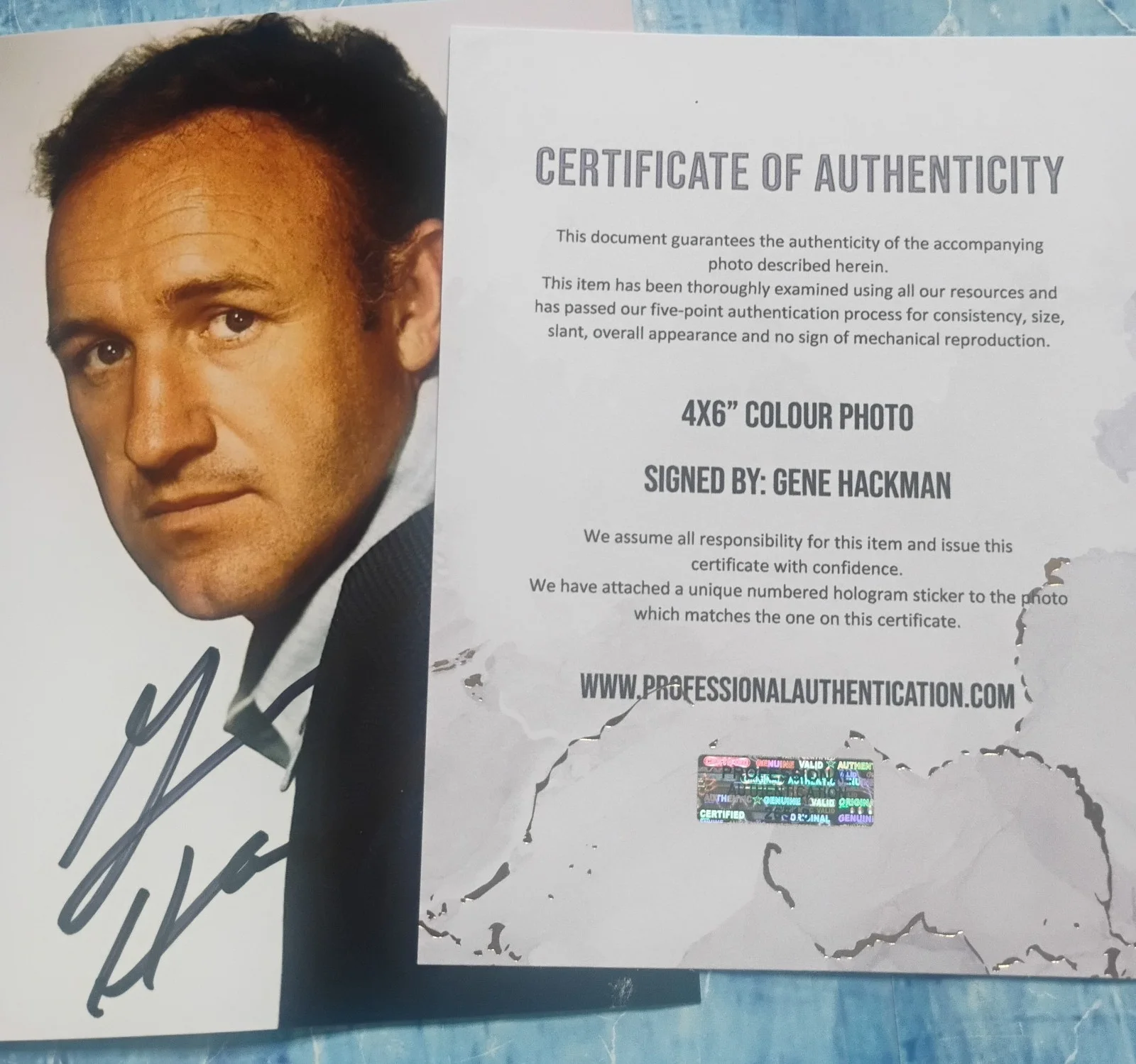 Gene Hackman Hand Signed Autograph Photo COA - NO US TARIFFS, image 4