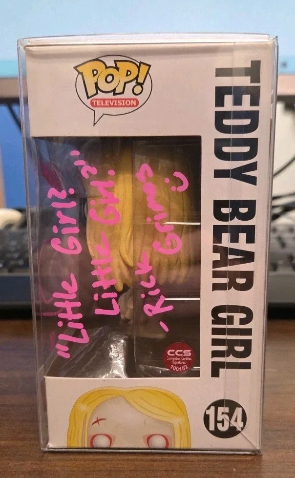 Addy Miller Signed Teddy Bear Girl Funko Pop Walking Dead COA Autograph, image 2